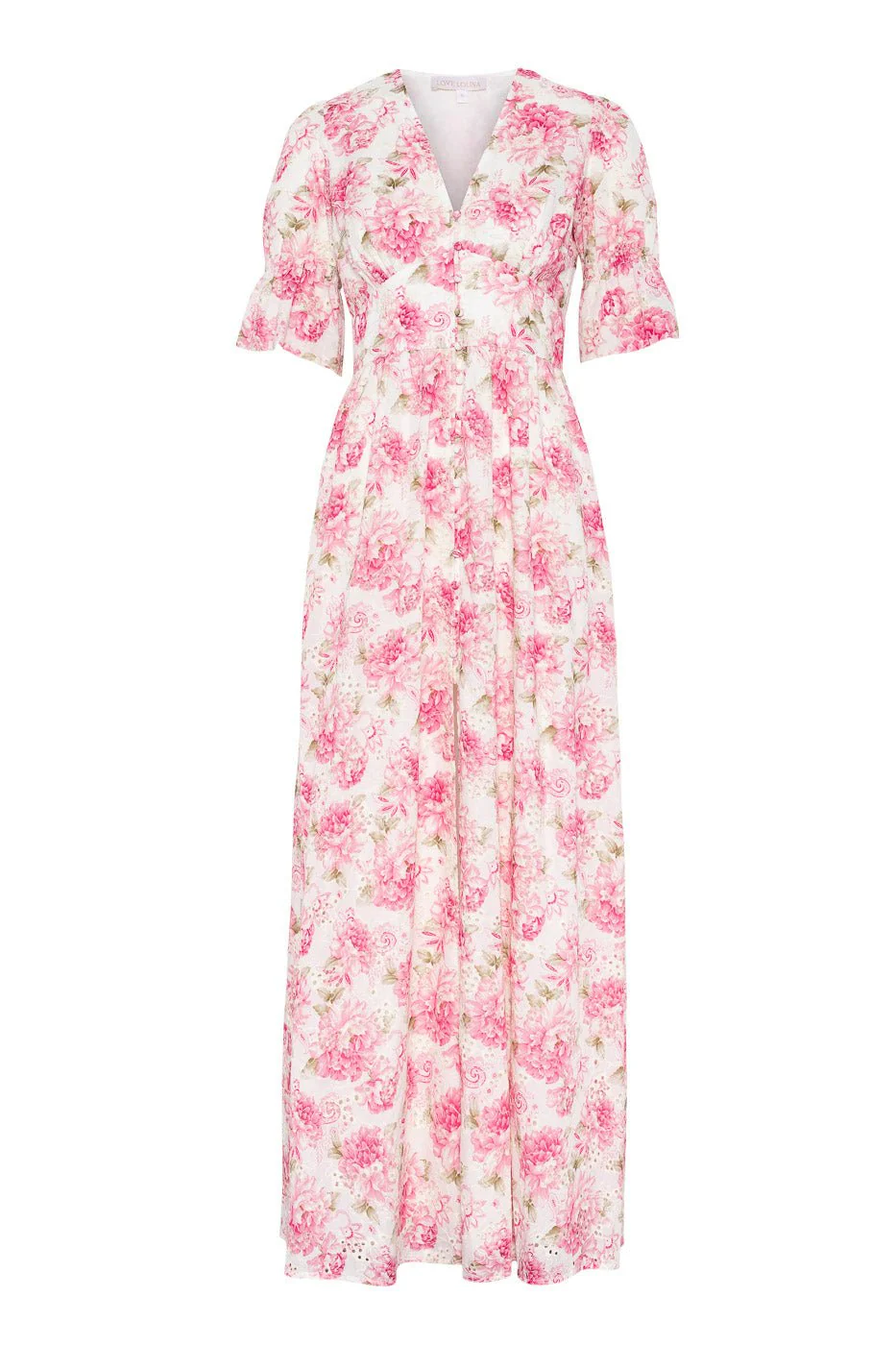 Evie Maxi Dress Peony Pop Pink - Image 2