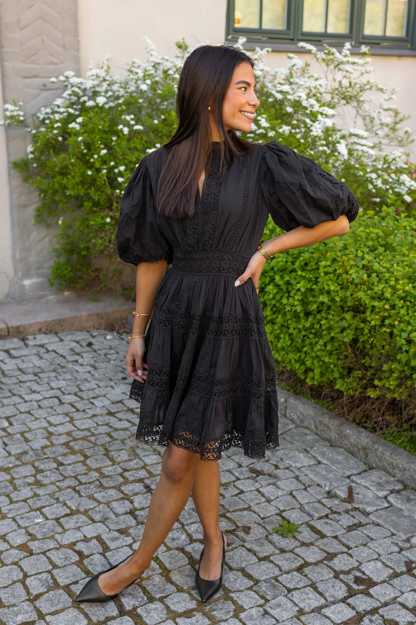 Lolana Mini Dress Black - Image 3