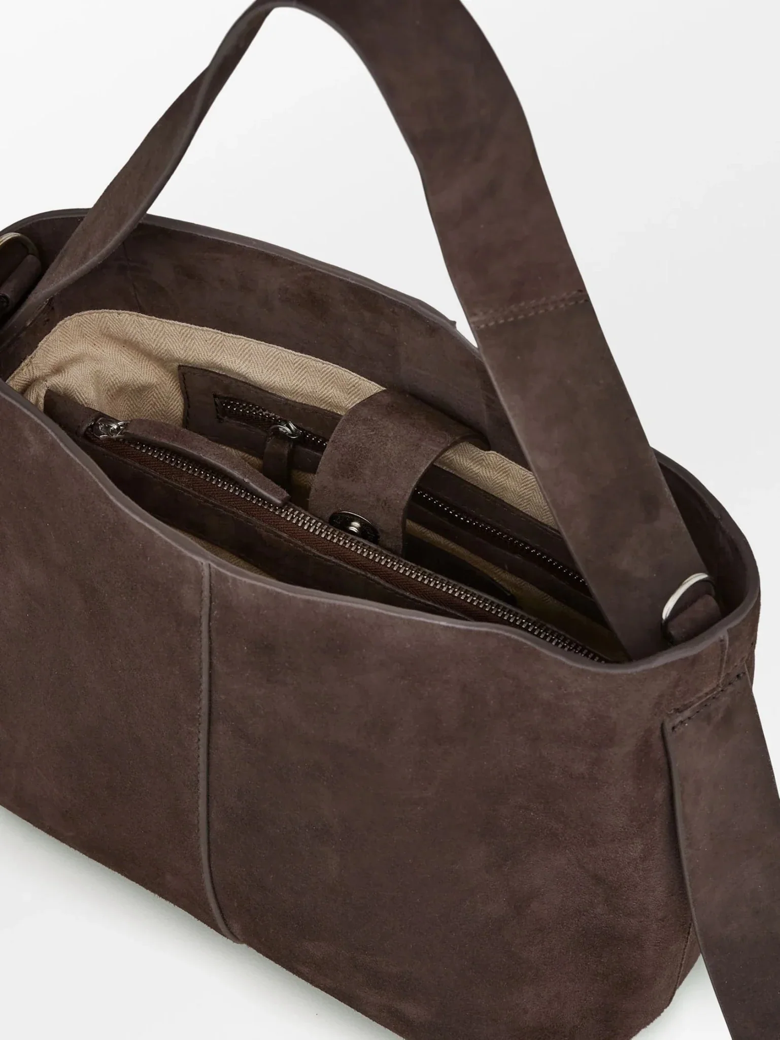 Suede Fraya Small Bag Hot Fudge Brown - Image 3