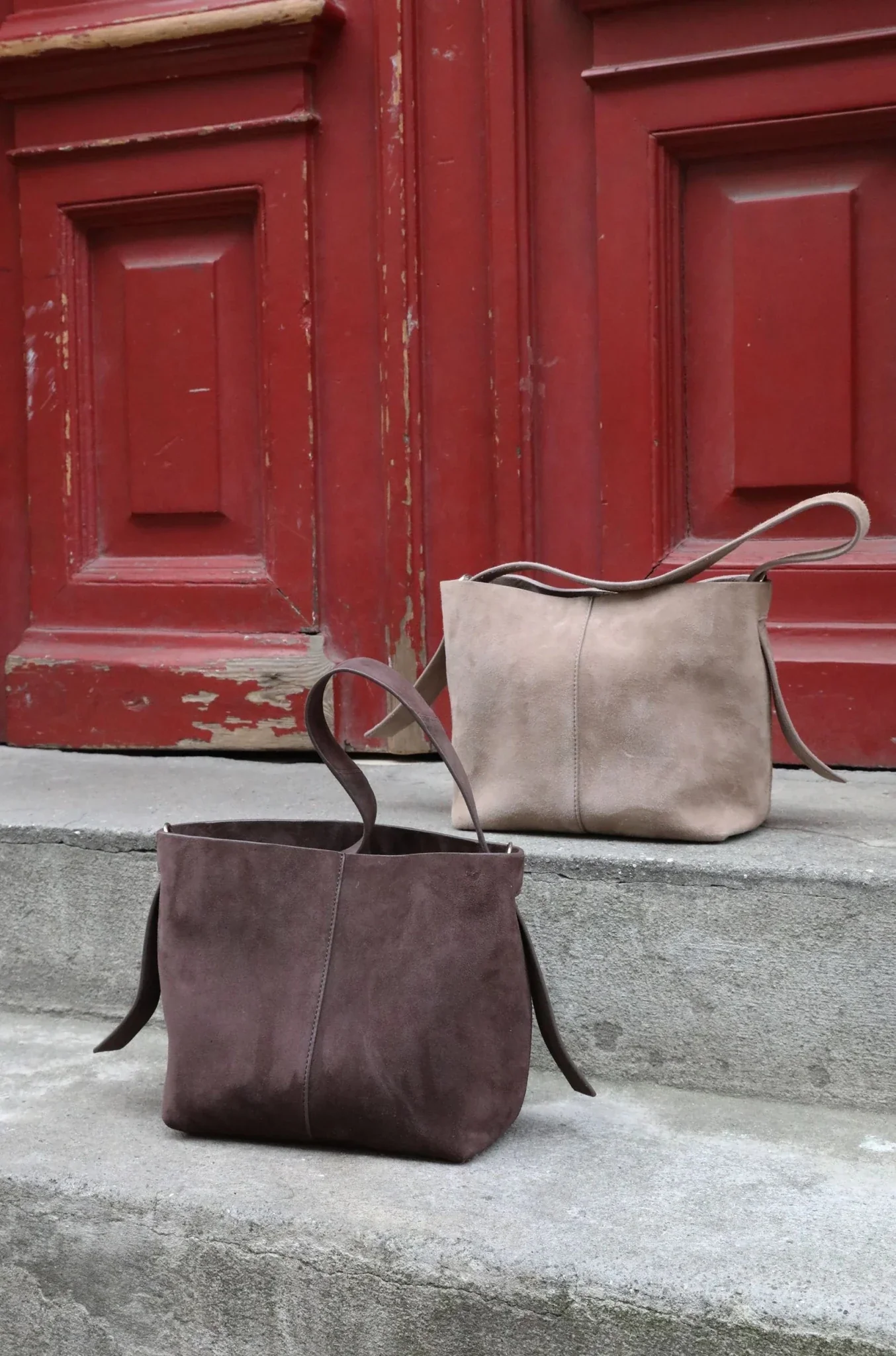 Suede Fraya Small Bag Hot Fudge Brown - Image 4