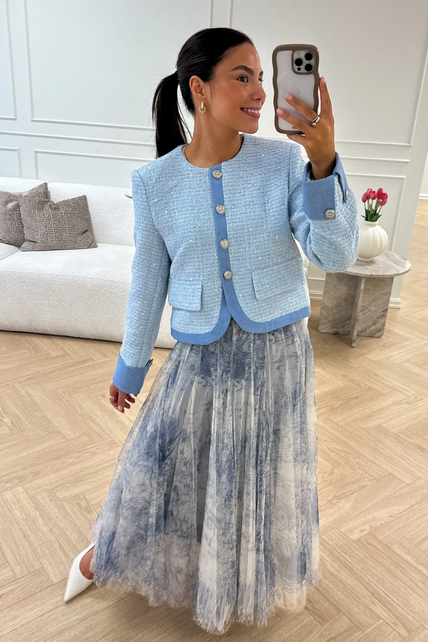 Choklate Blazer Collar Bleu Ciel - Image 3