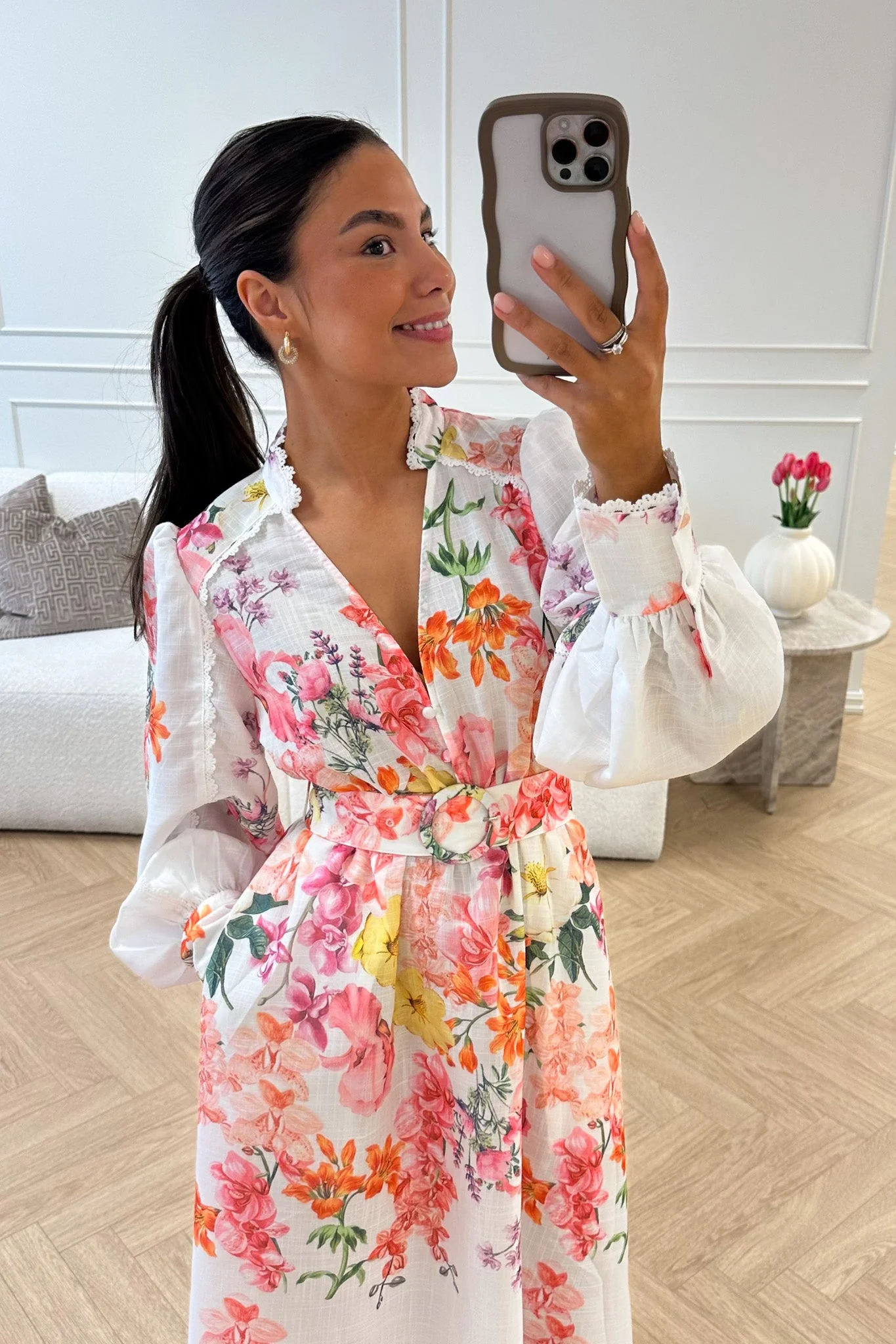 Osley Dress White Flower - Image 4