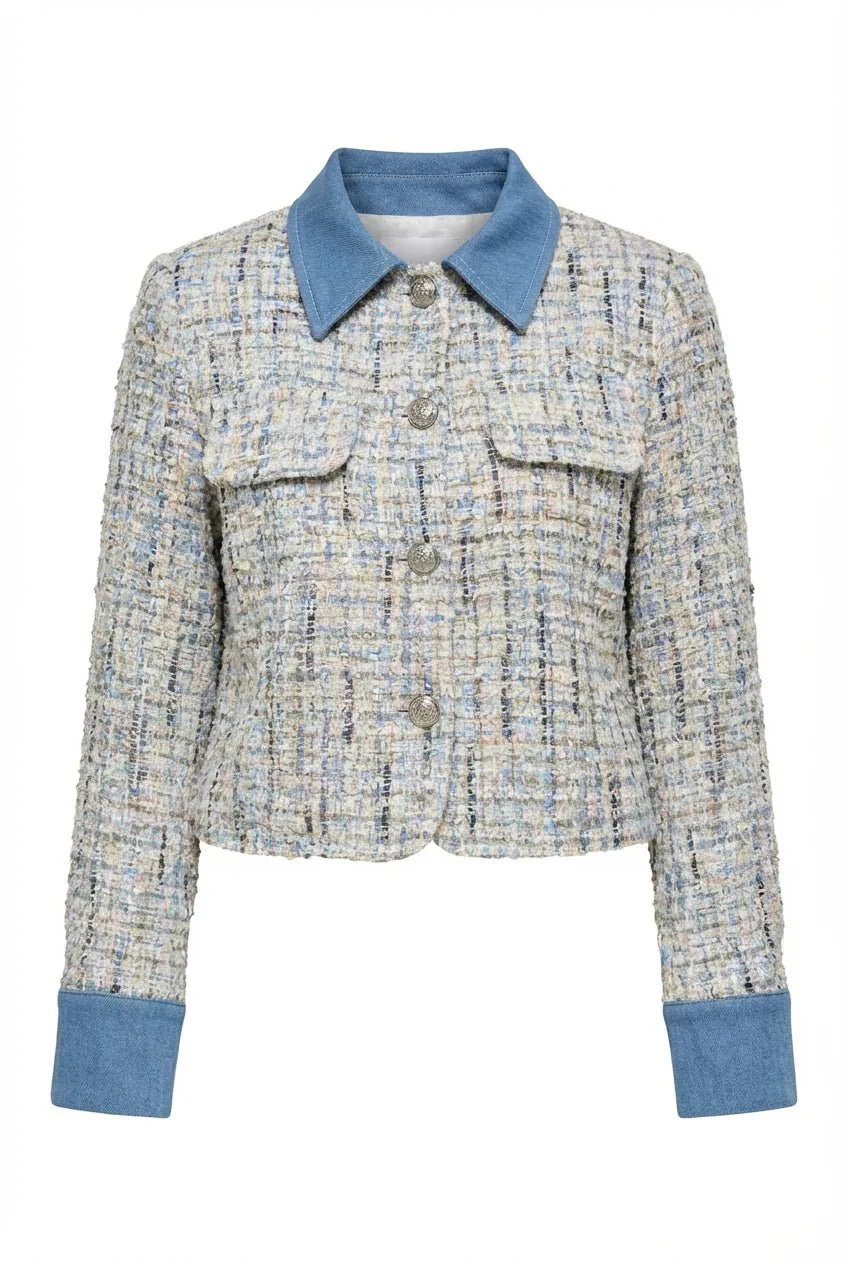 Choklate Tweed Jacket Bleu Ciel - Image 2