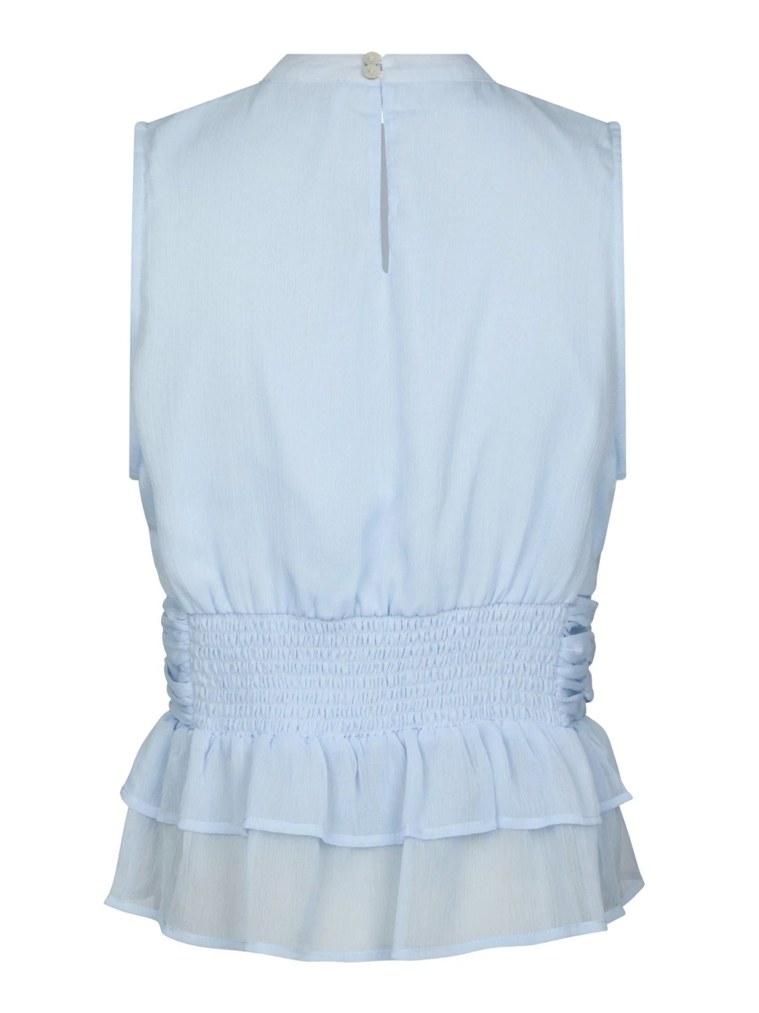 Ansol Solid Chiffon Top Light Blue - Image 13