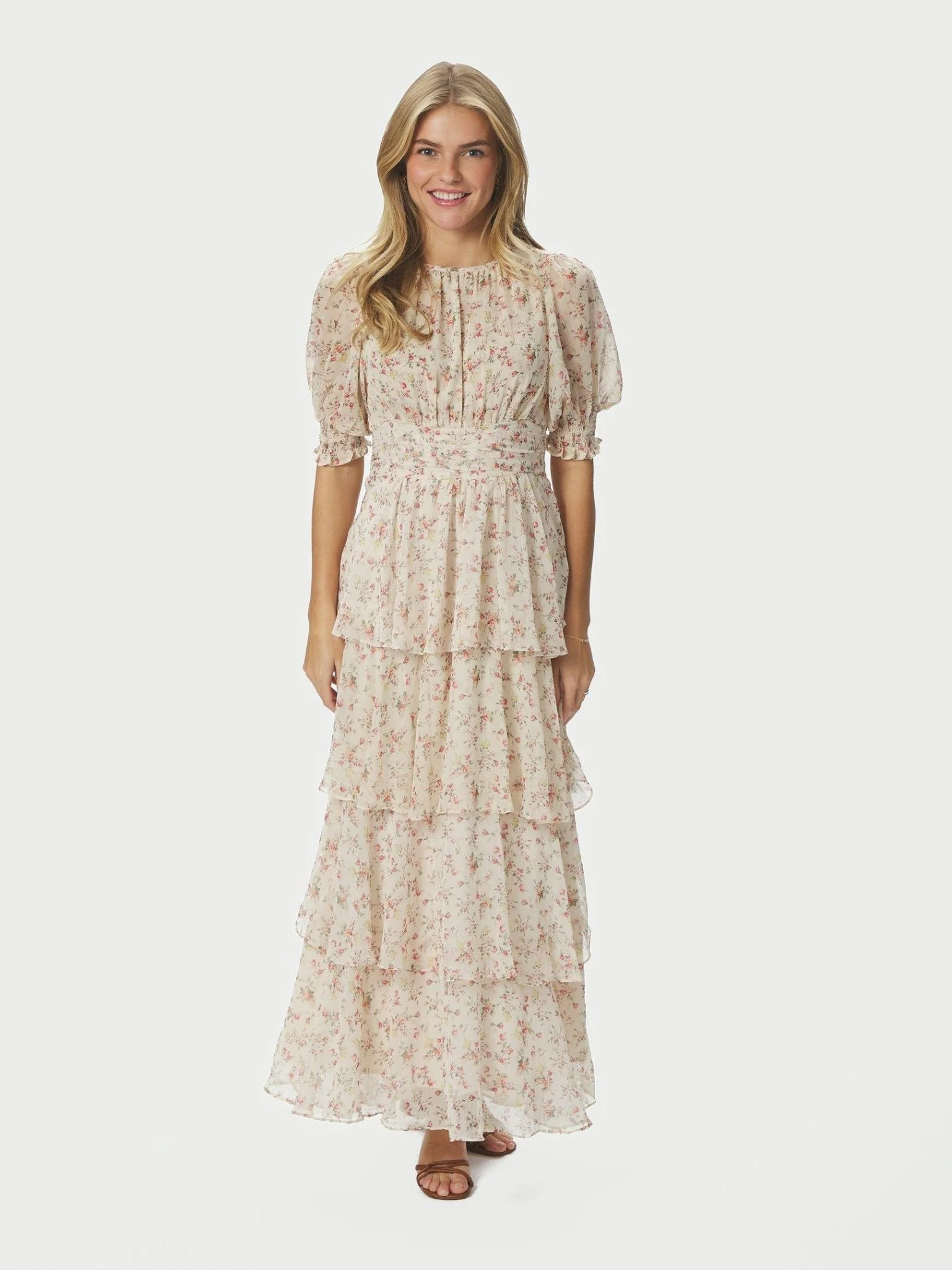 Sable Meadow Printed Dress Creme - Image 2
