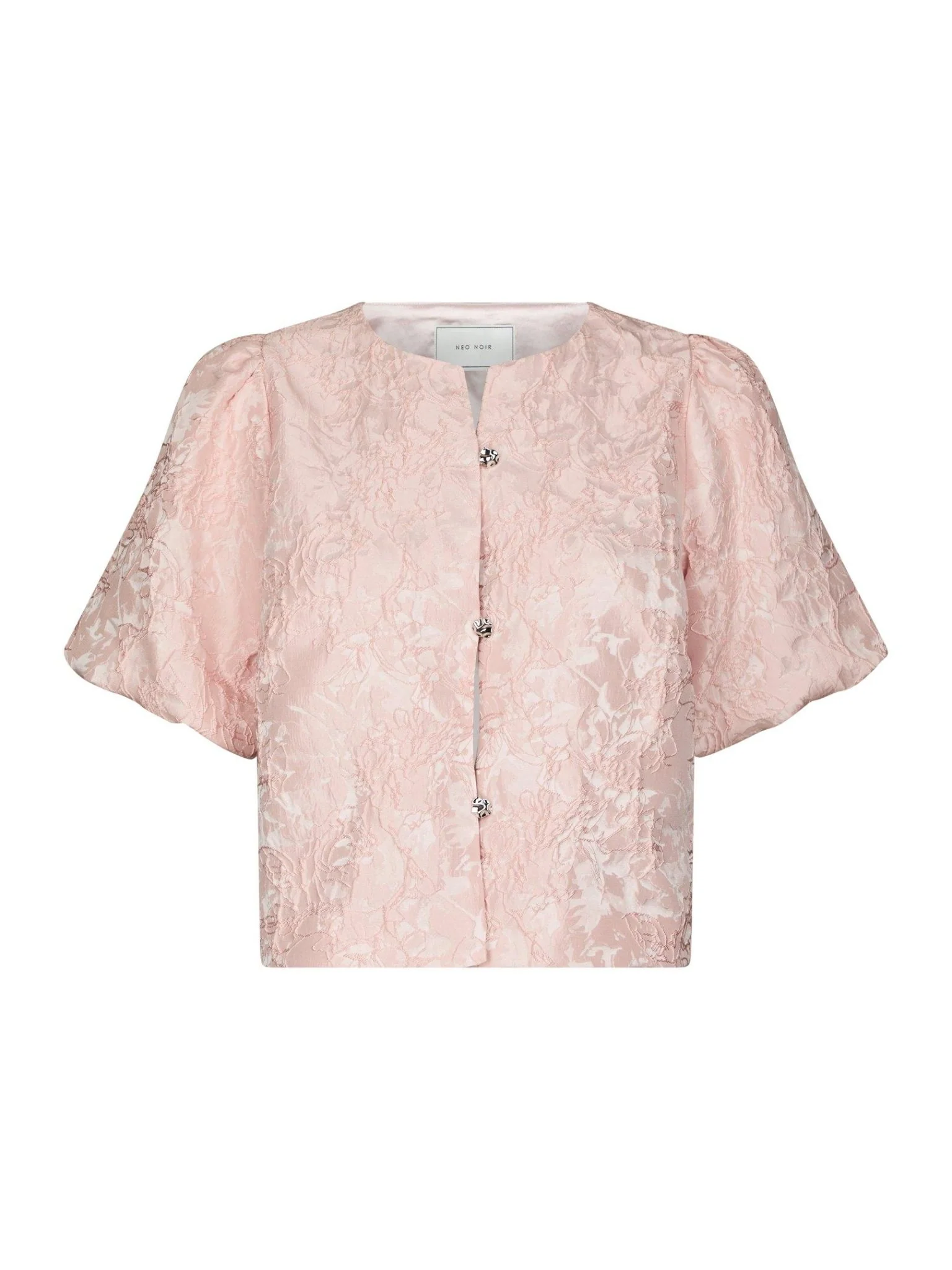 Aisa Soft Brocade Blouse Light Pink - Image 2