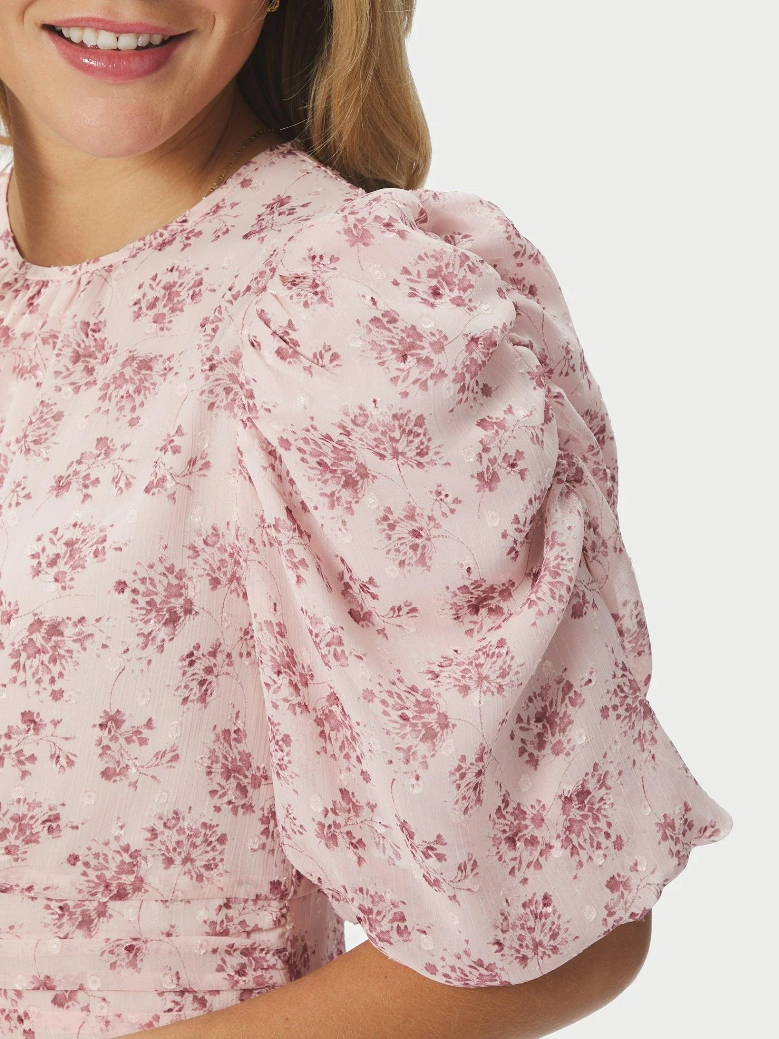 Kikka Chiffon Flower Dress Rose - Image 13