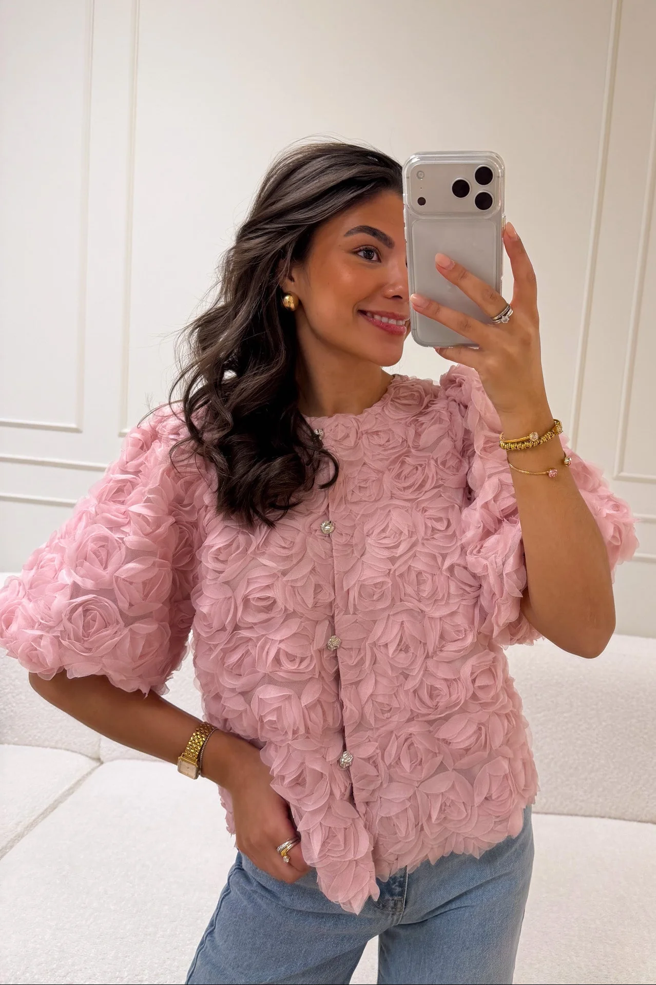 Aisa Flower Blouse Rose - Image 3