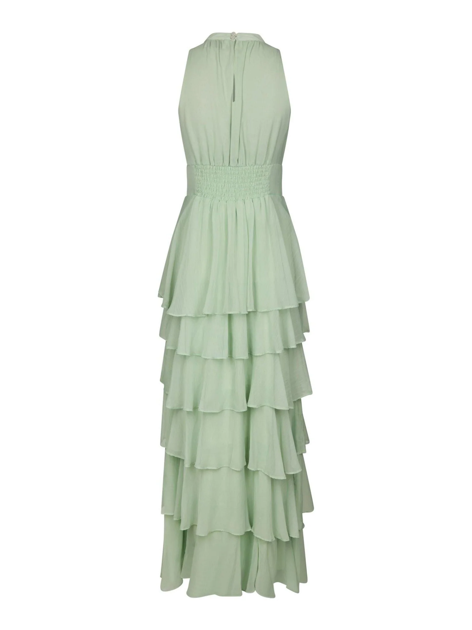Marli Solid Chiffon Dress Light Green - Image 13