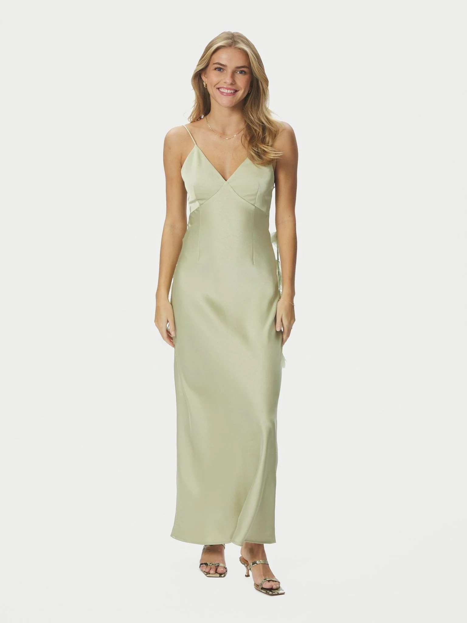 Colly Heavy Sateen Dress Mint Green - Image 5