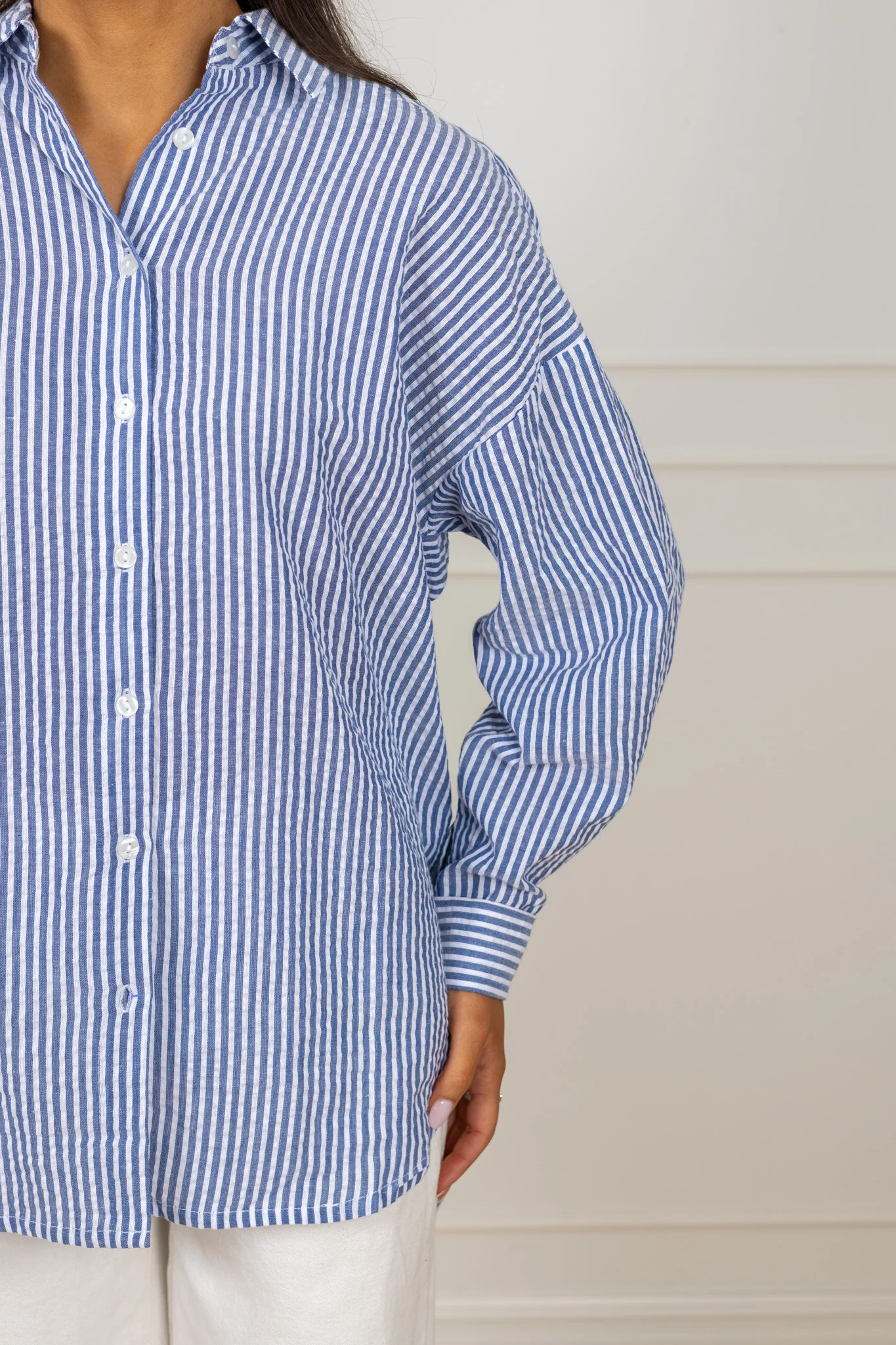 Sonja New Shirt Navy/White - Image 8
