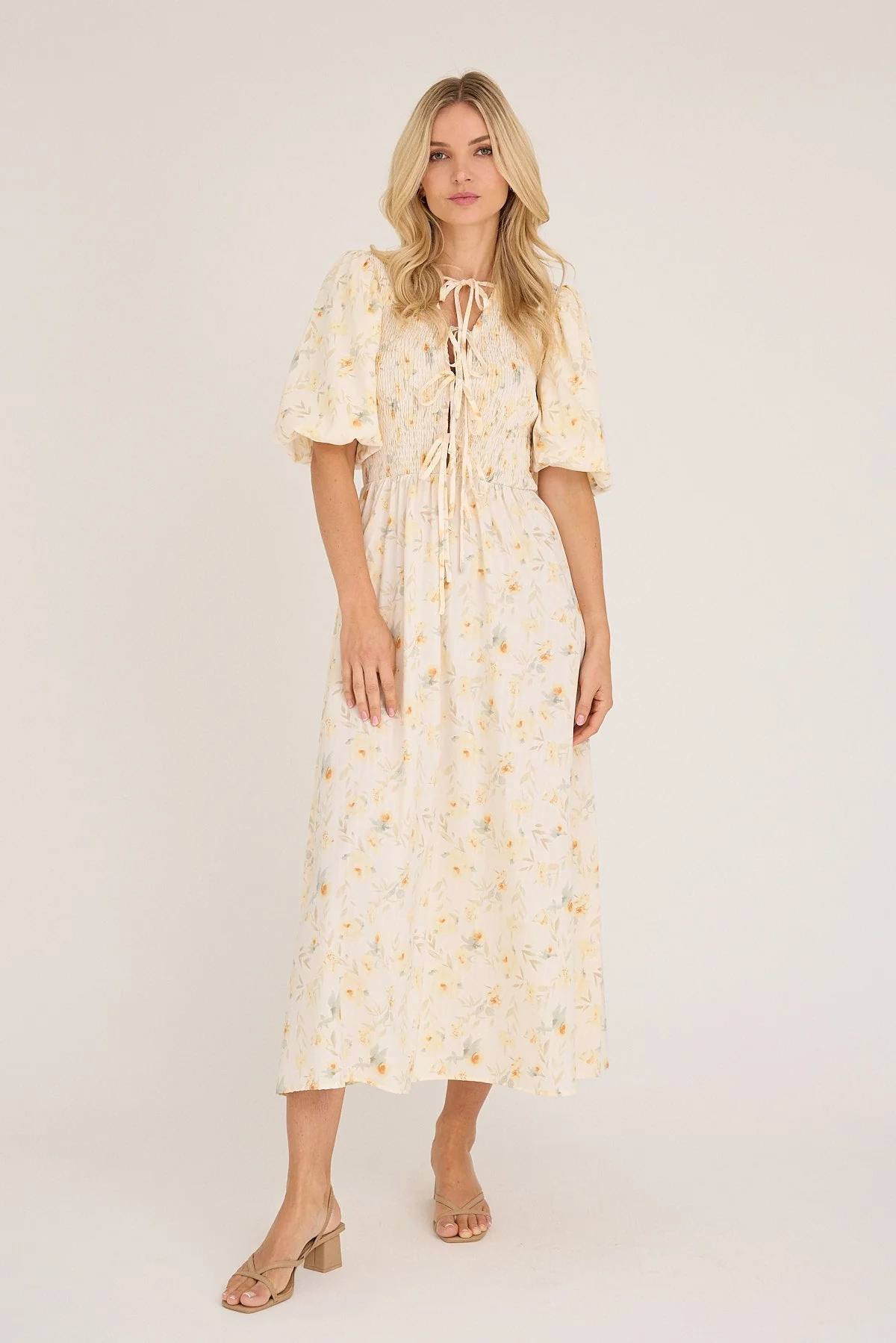 Tabita Dress Sand/Yellow - Image 5