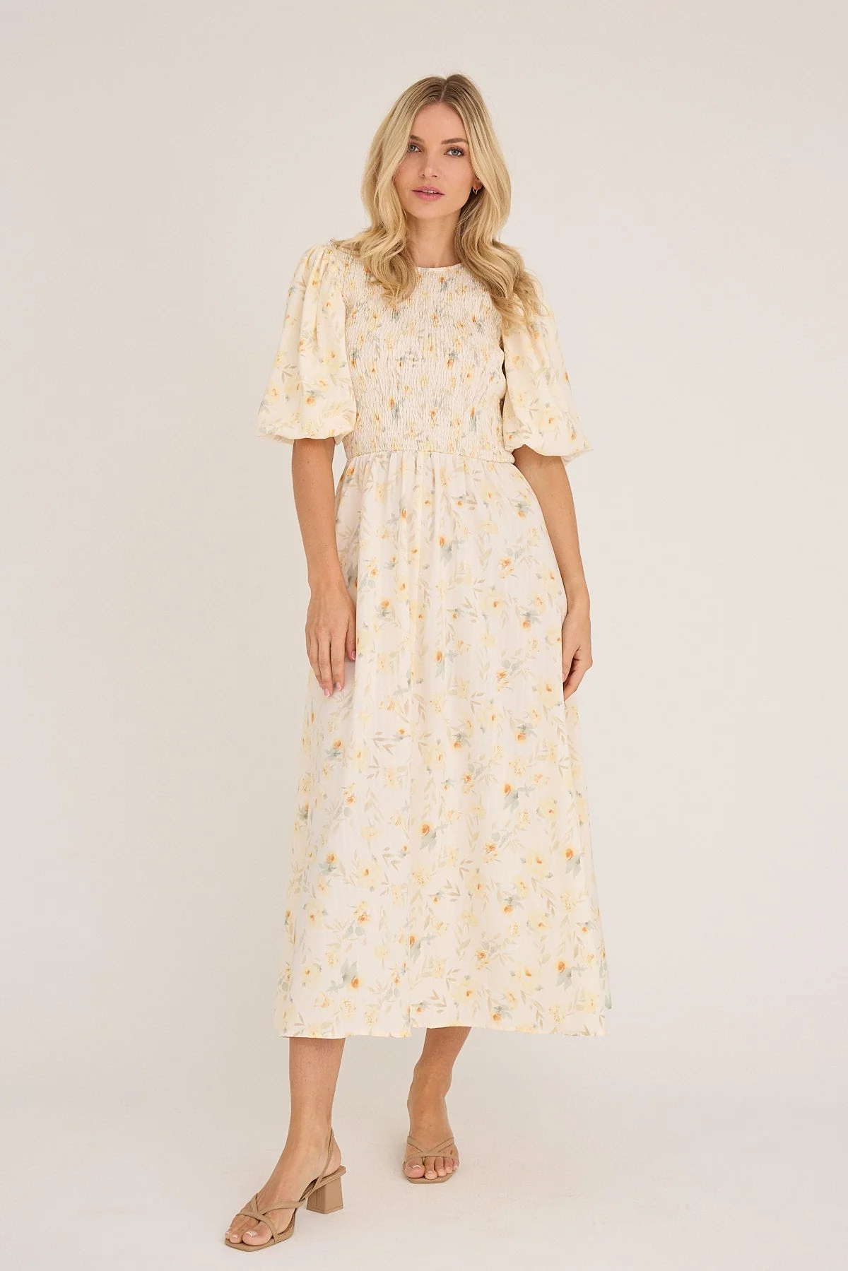 Tabita Dress Sand/Yellow - Image 6