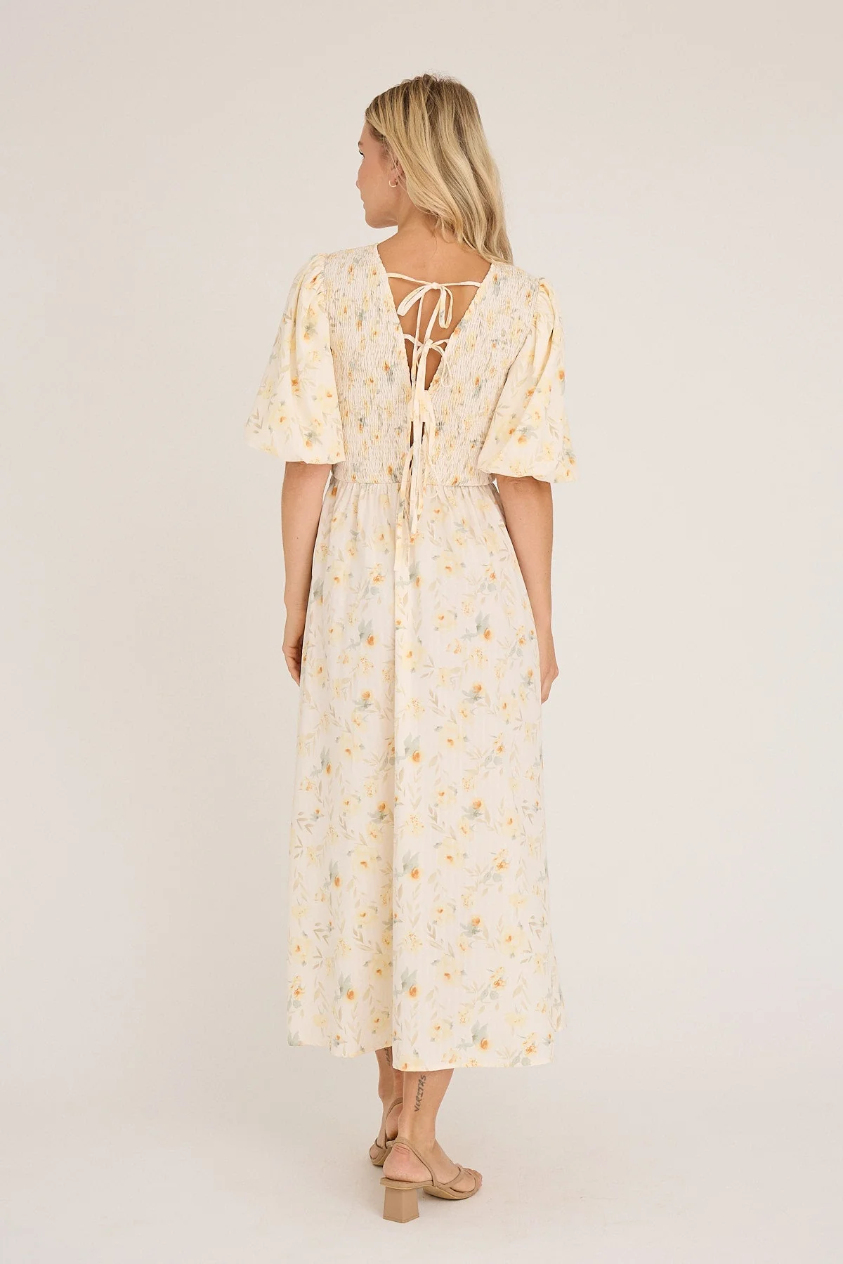 Tabita Dress Sand/Yellow - Image 7