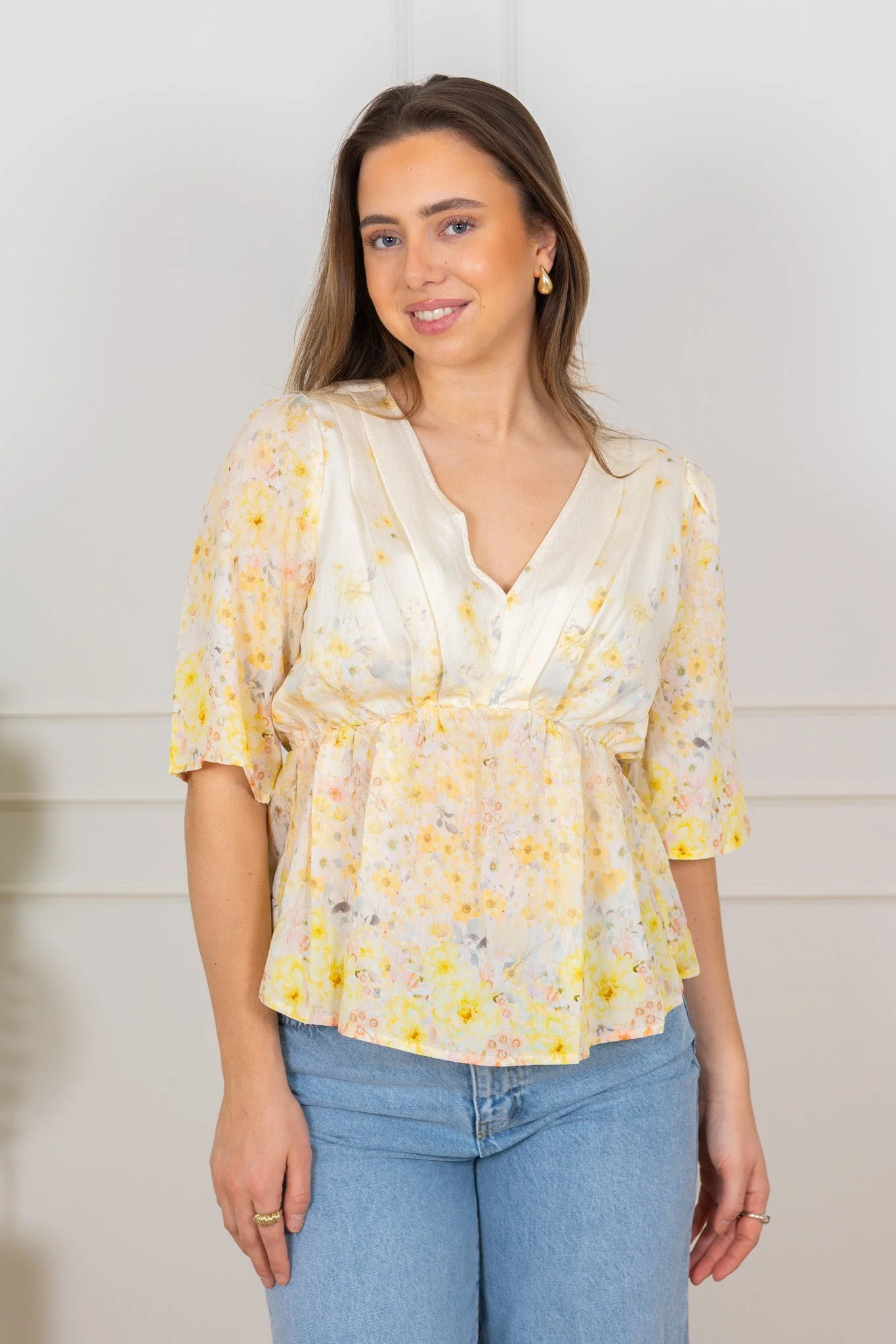 Aurora Blouse Pale Yellow - Image 4