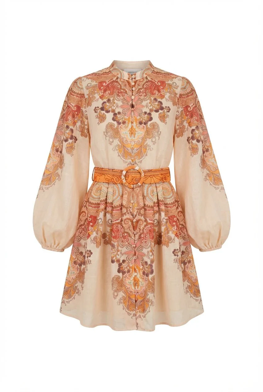 Osley Mini Dress Beige - Image 2