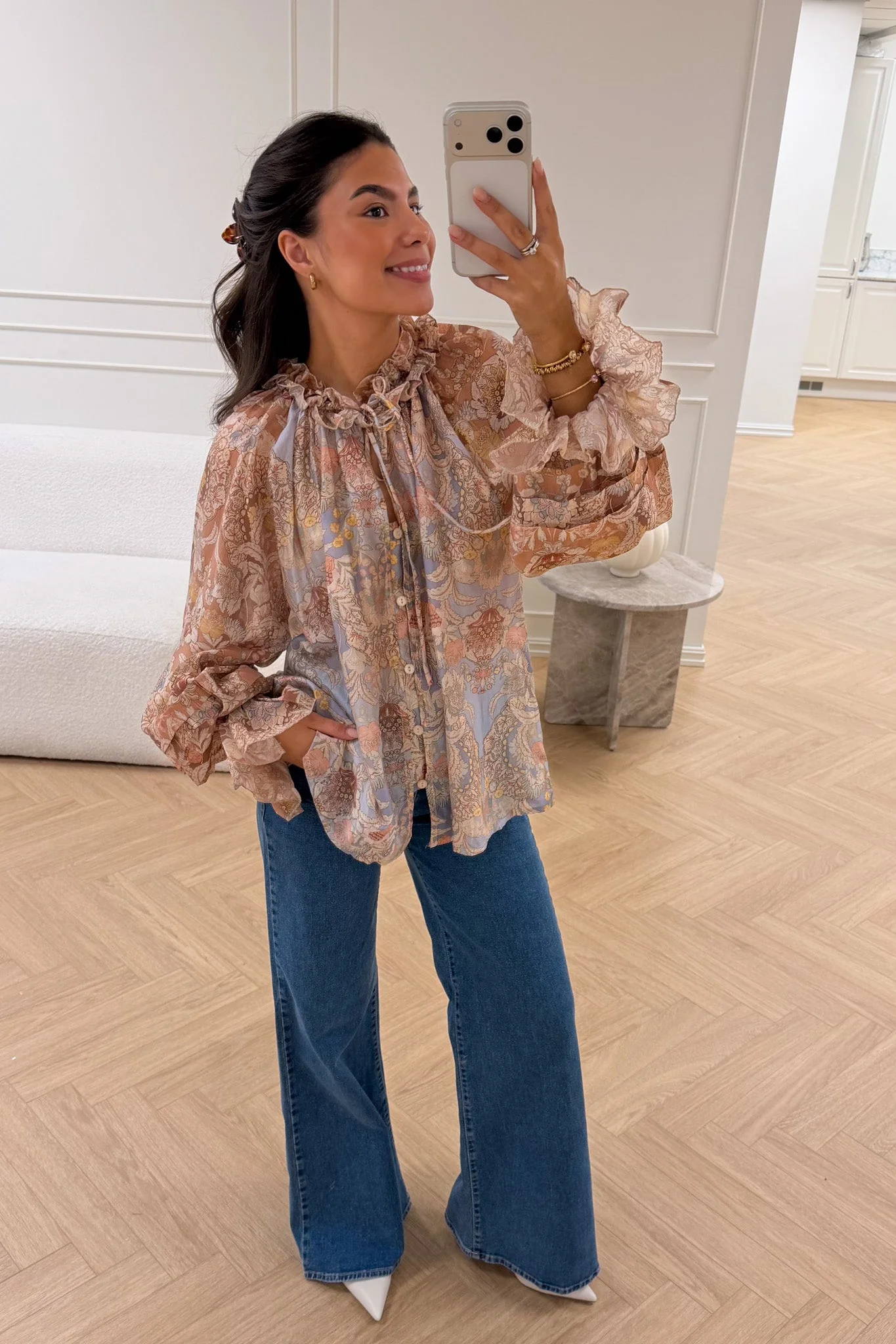 Sas Senes Blouse Blue Rose