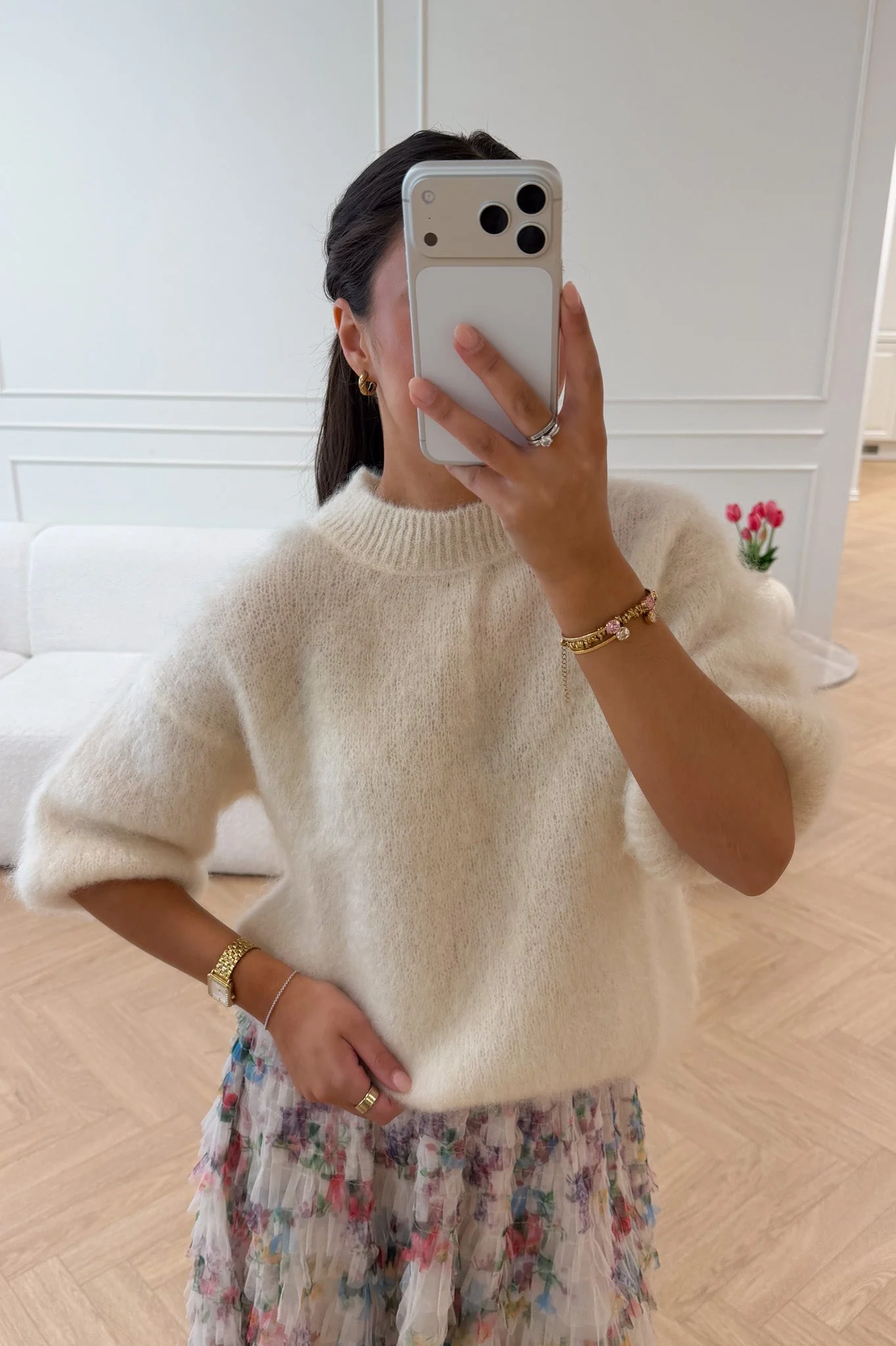 L Essentiel Kid Mohair Sweater Ecru - Image 5