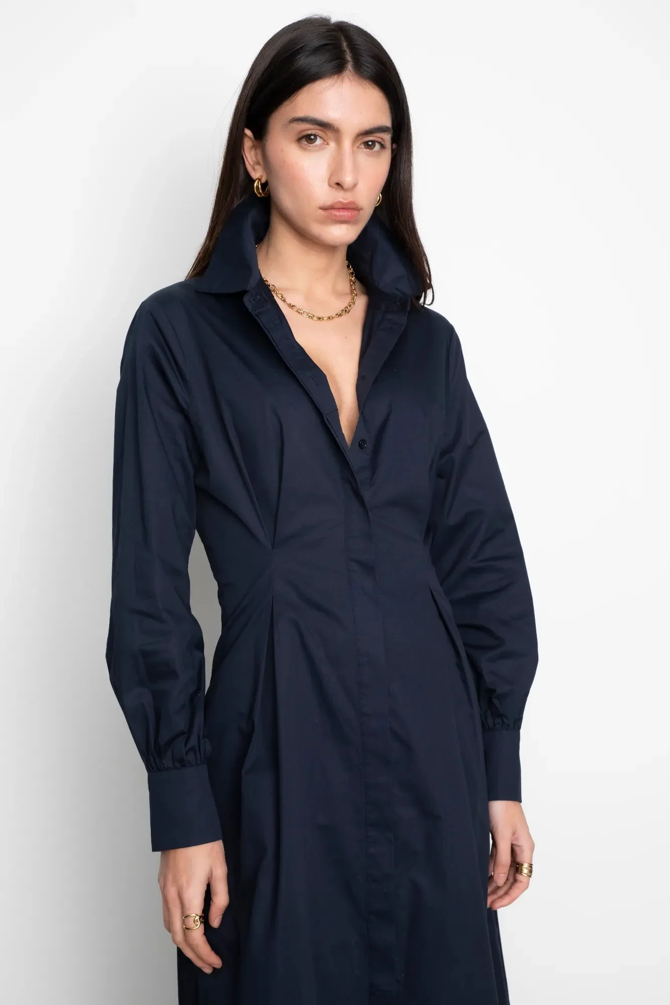 Leandra Dress Navy - Image 3