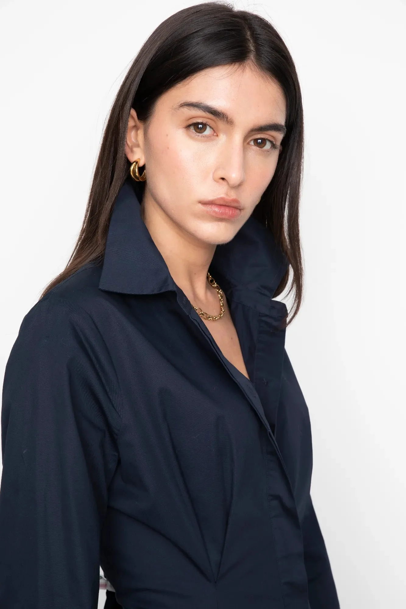 Leandra Dress Navy - Image 4