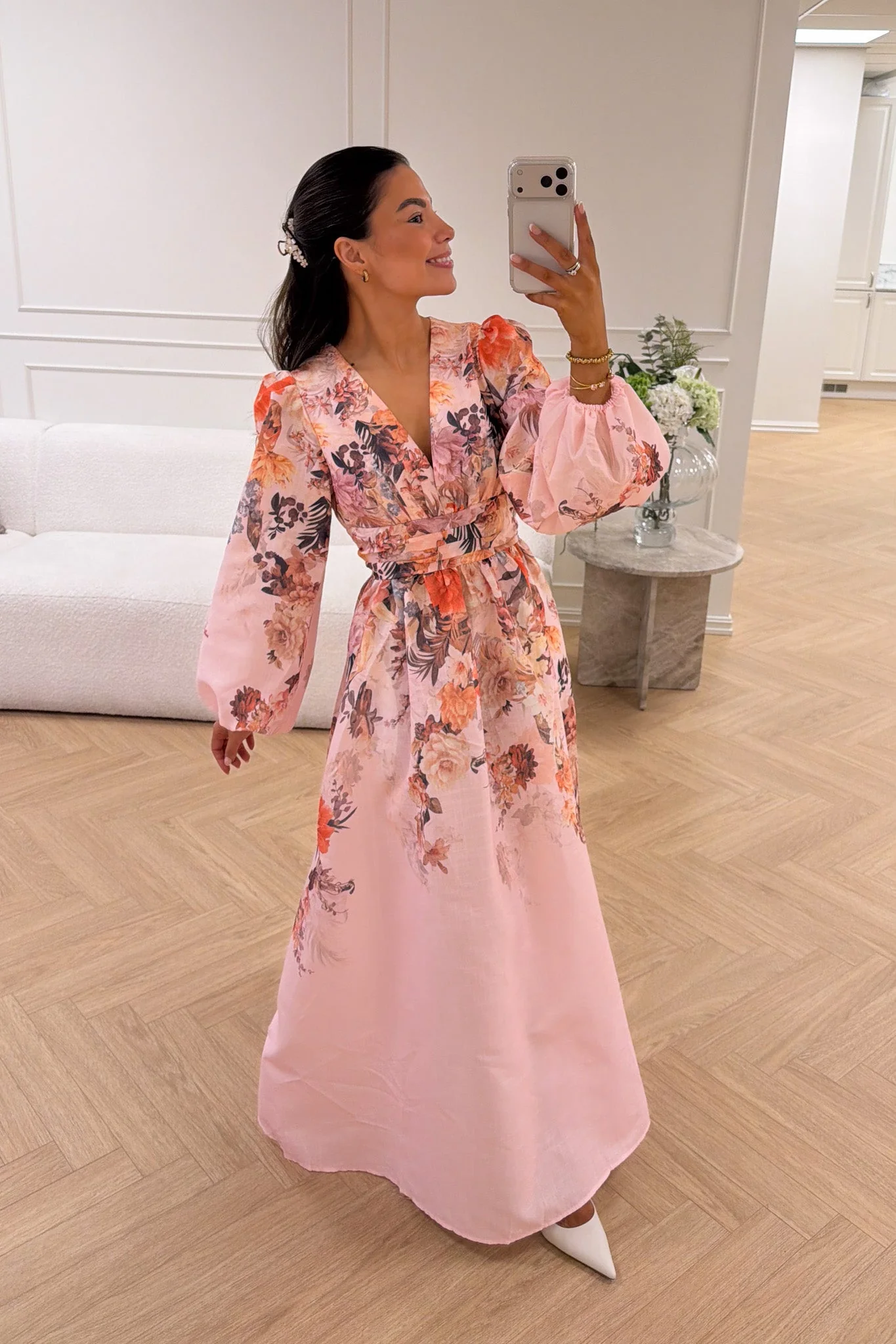 Delia Midi Dress Rose - Image 4