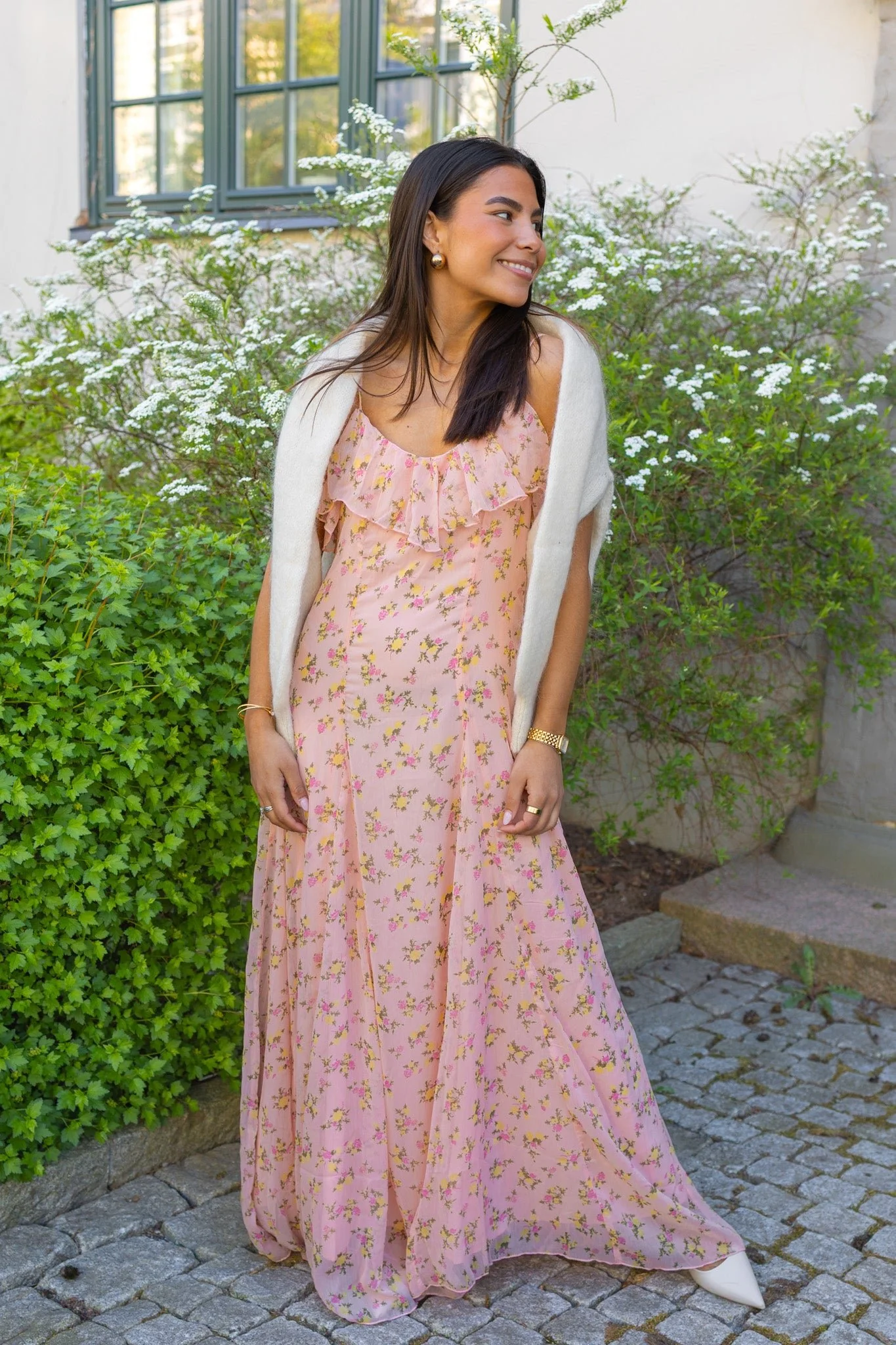 Soiree Strap Maxi Dress Blushing Rose - Image 4