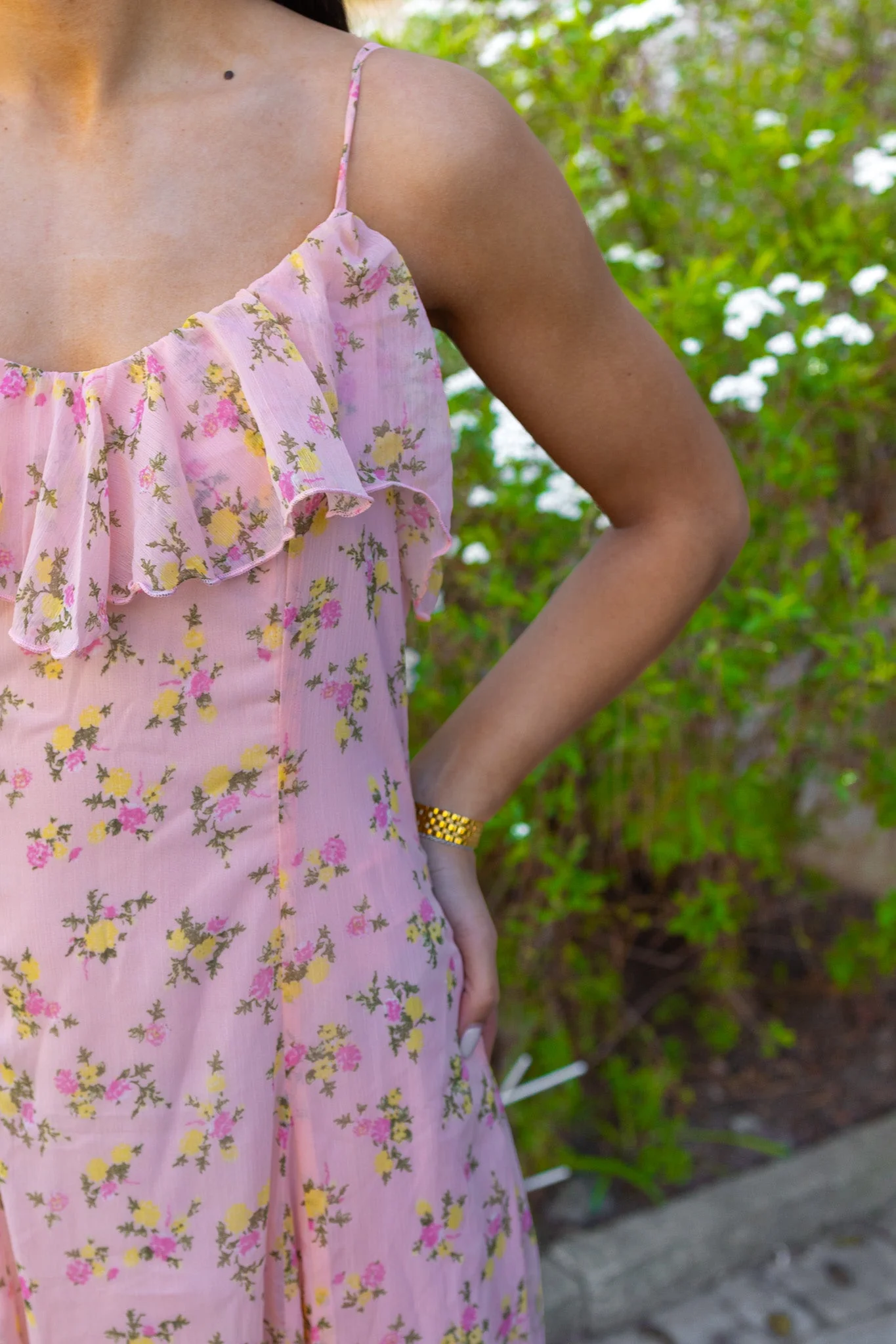 Soiree Strap Maxi Dress Blushing Rose - Image 6