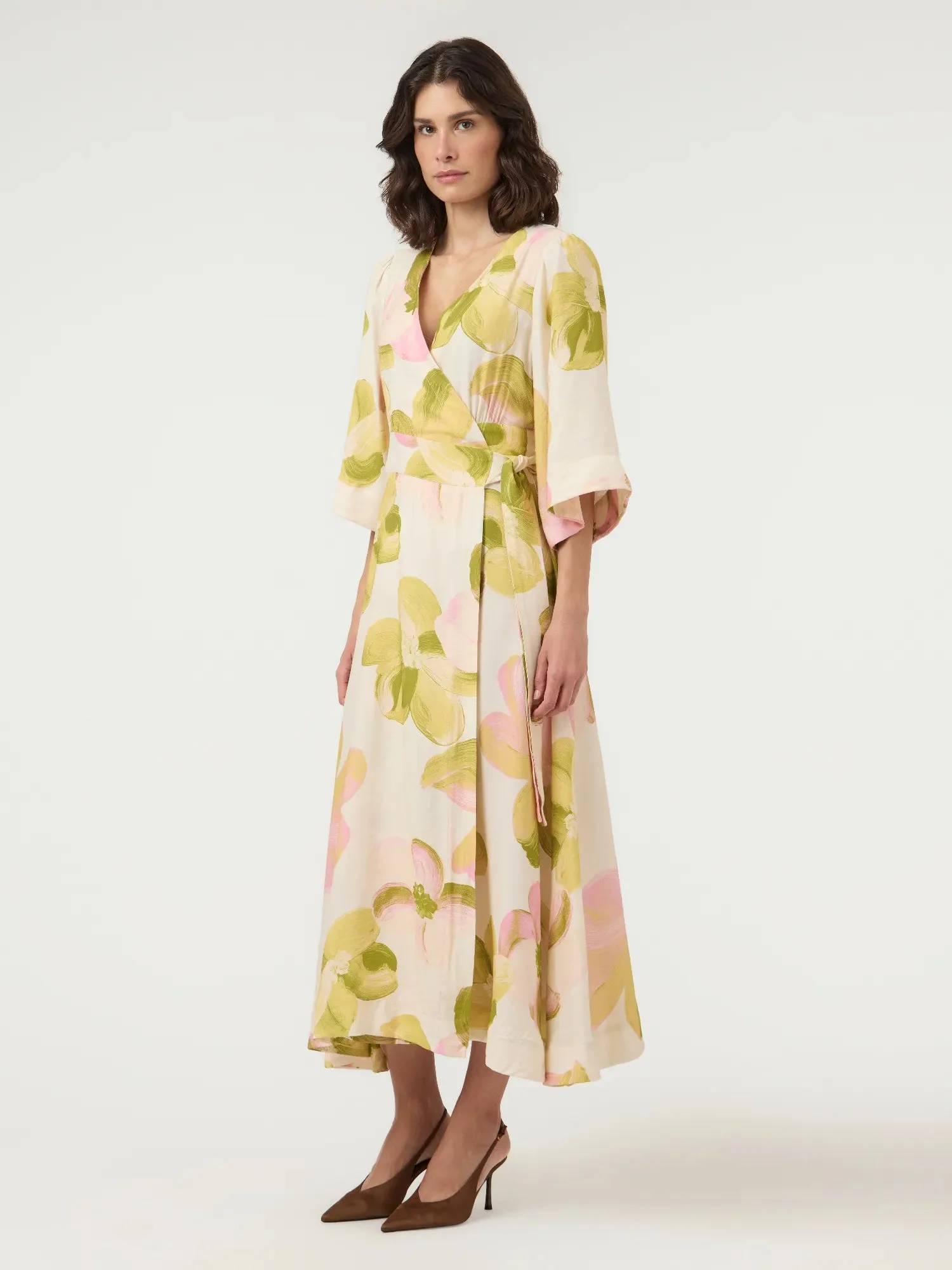 Marga 3/4 Wrap Long Dress Pristine Marga - Image 4