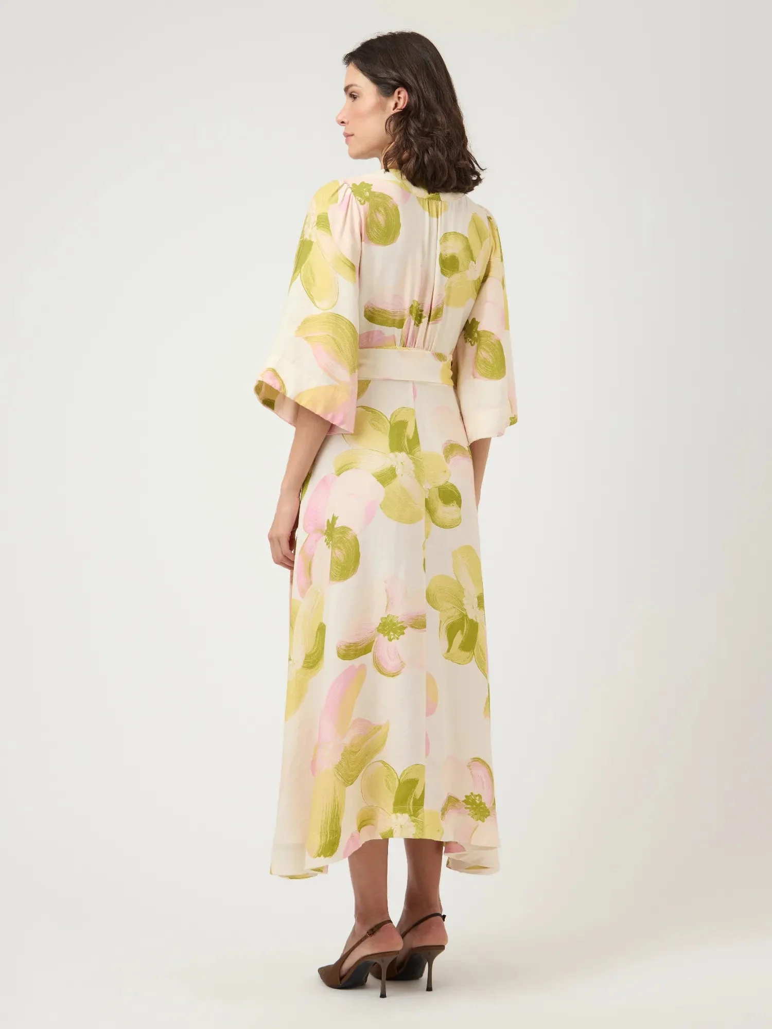 Marga 3/4 Wrap Long Dress Pristine Marga - Image 5