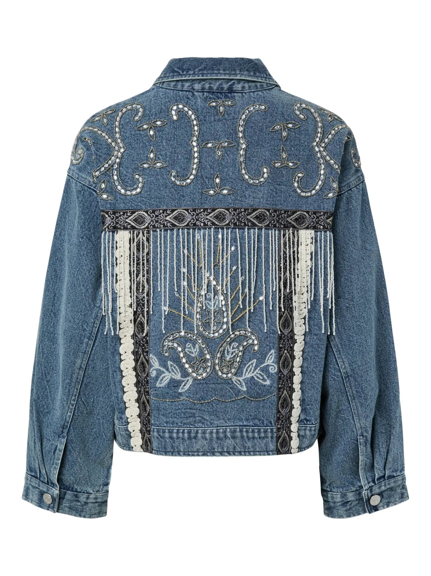 Vision Ls Denim Emb Jacket Light Blue Denim - Image 10