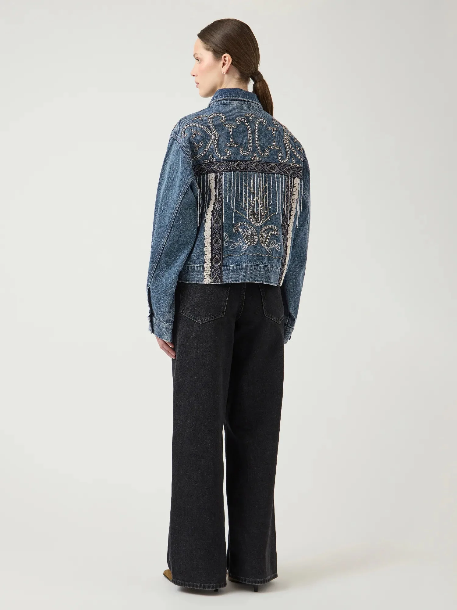 Vision Ls Denim Emb Jacket Light Blue Denim - Image 12