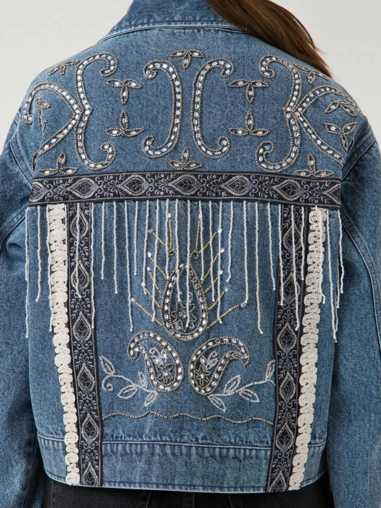 Vision Ls Denim Emb Jacket Light Blue Denim - Image 13