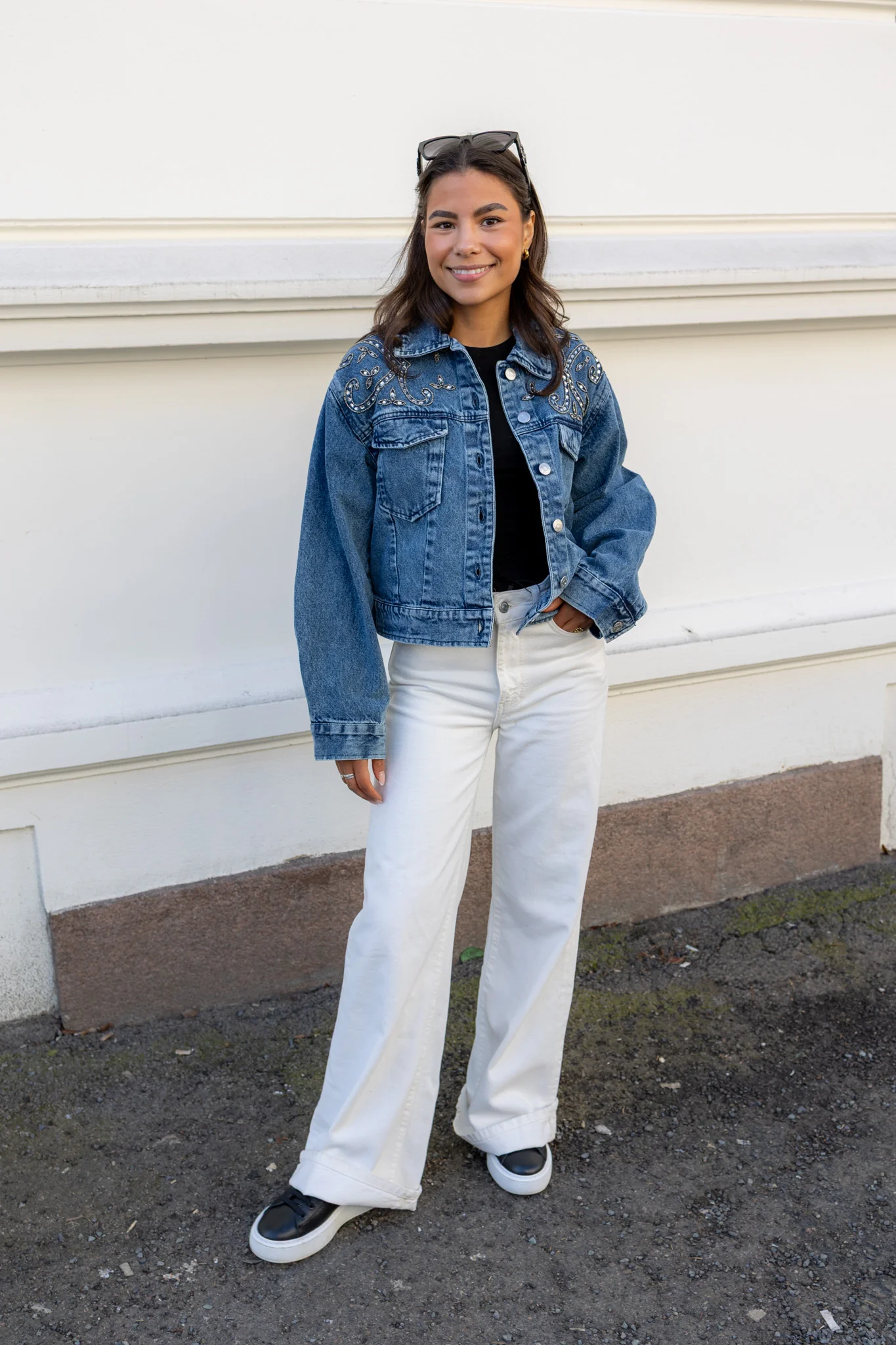 Vision Ls Denim Emb Jacket Light Blue Denim - Image 4