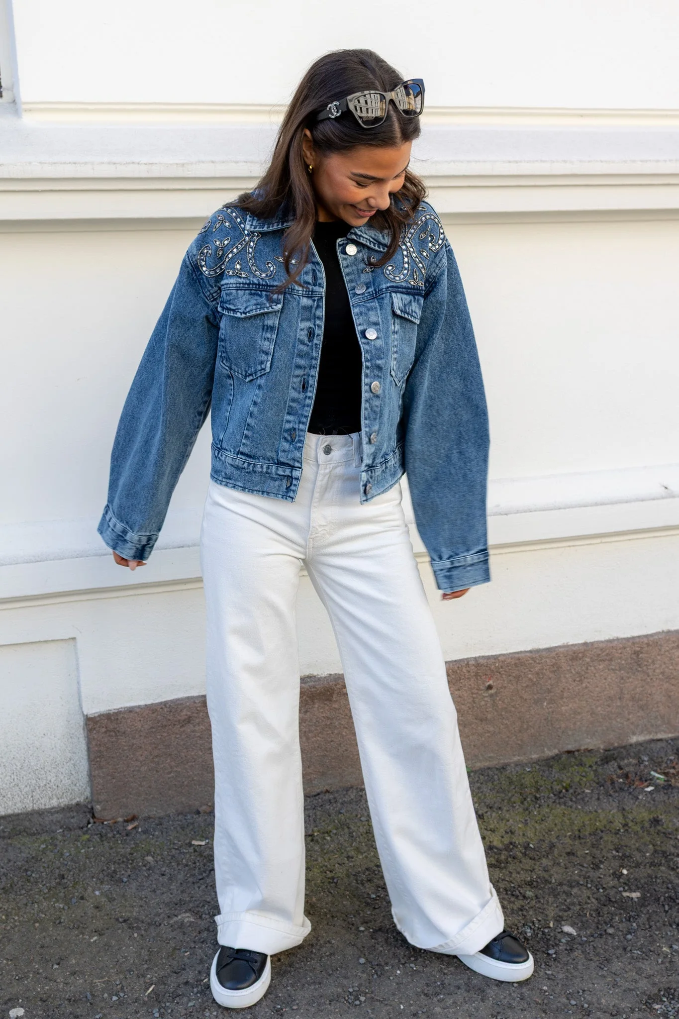 Vision Ls Denim Emb Jacket Light Blue Denim - Image 5