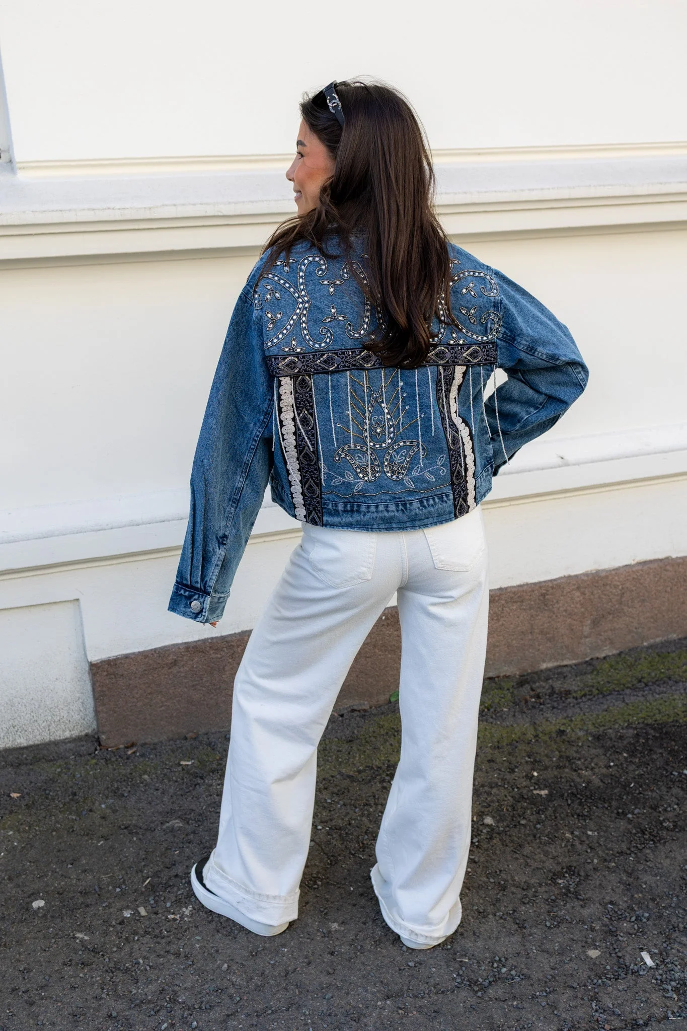 Vision Ls Denim Emb Jacket Light Blue Denim - Image 7