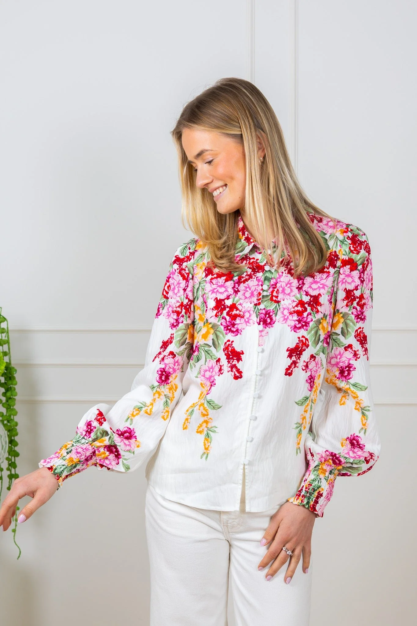 Rosie Ls Shirt Birch New Rosie Print - Image 3