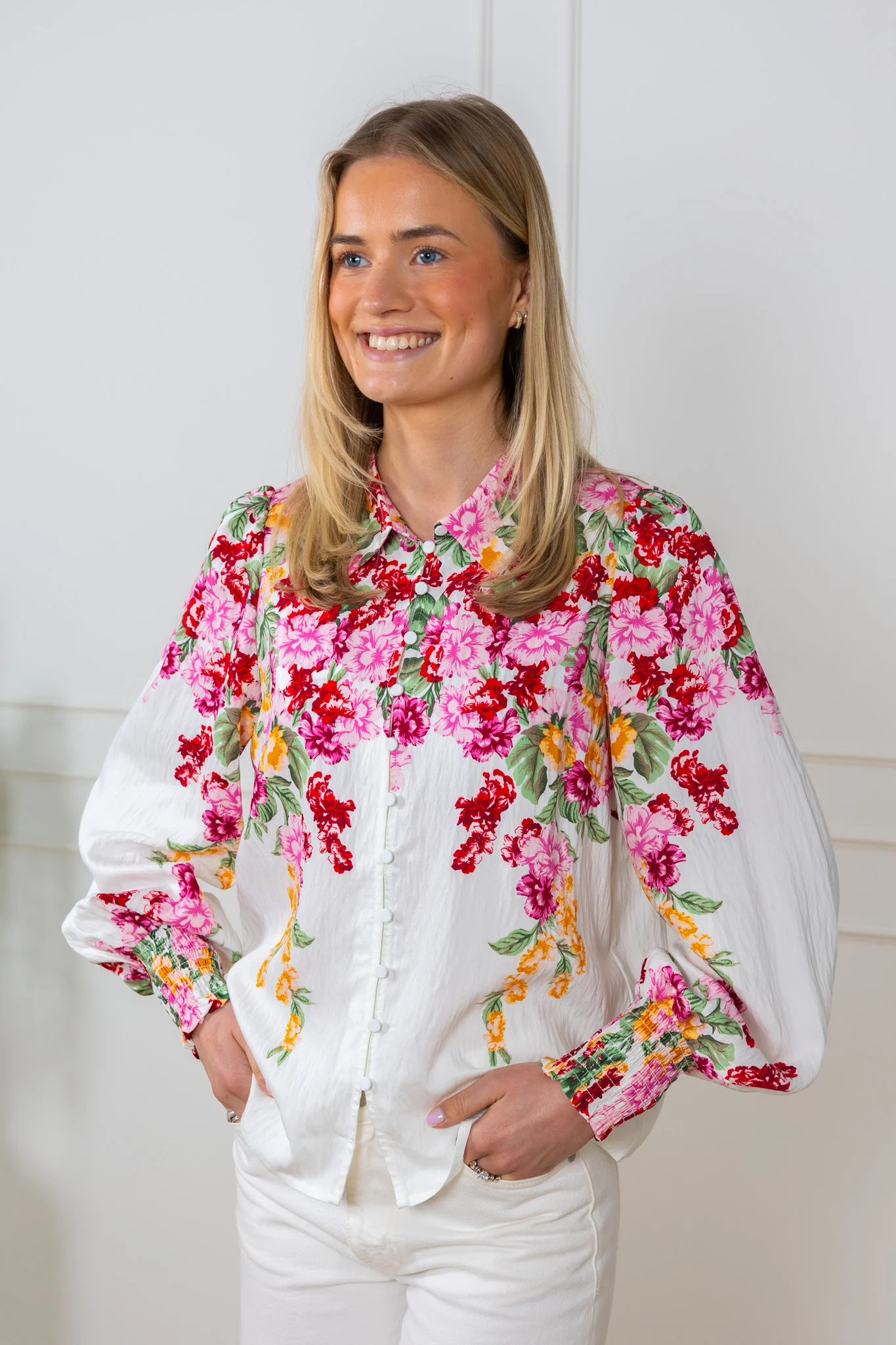Rosie Ls Shirt Birch New Rosie Print - Image 6