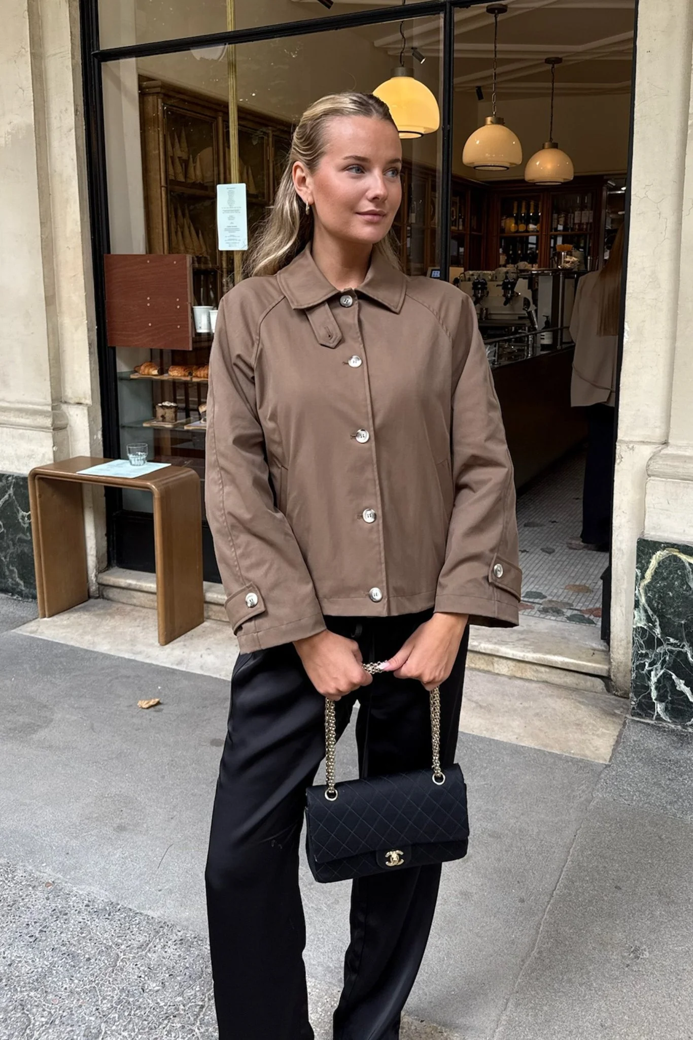 Ava Short Trenchcoat Dark Brown