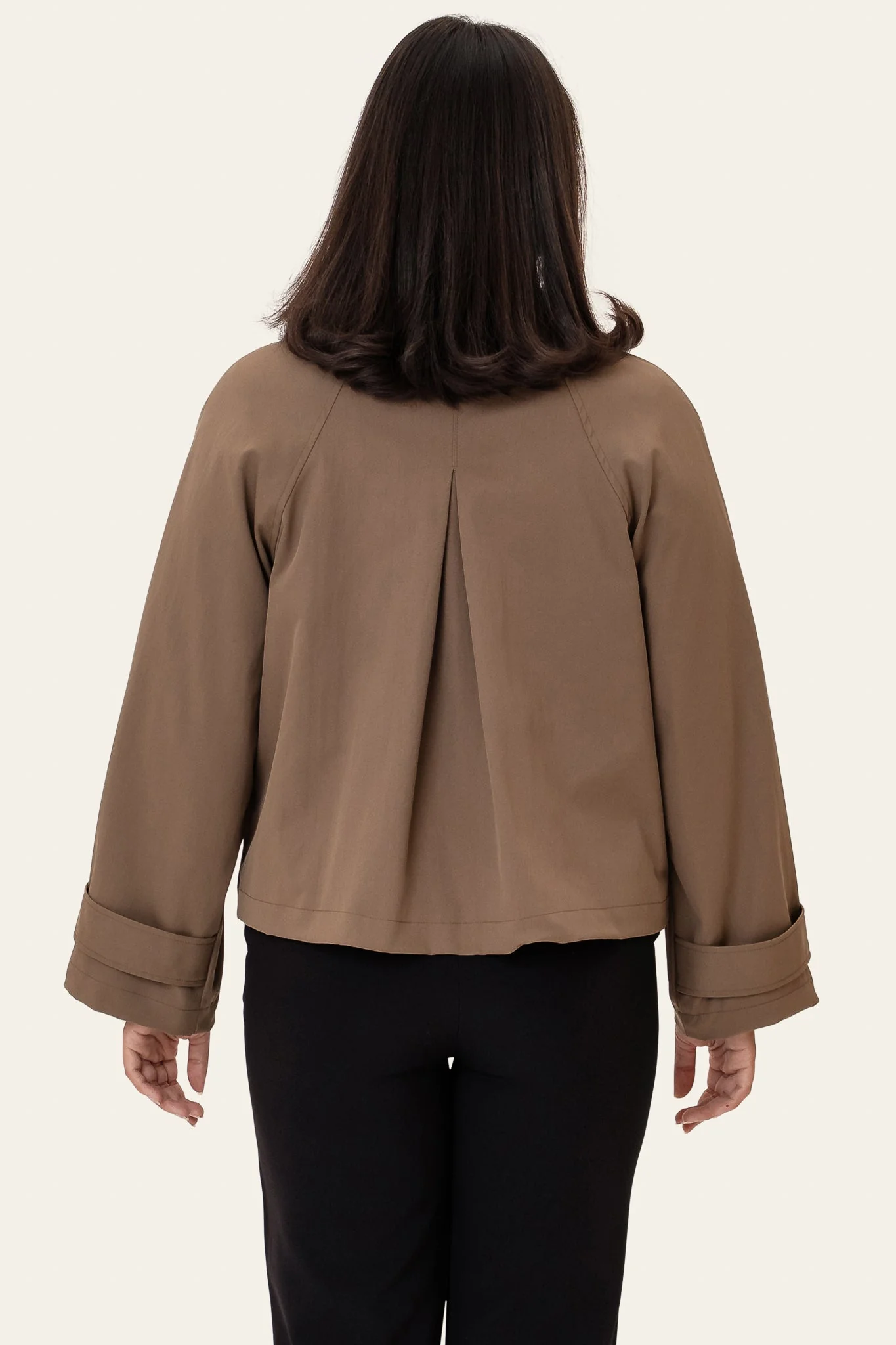 Ava Short Trenchcoat Dark Brown - Image 7