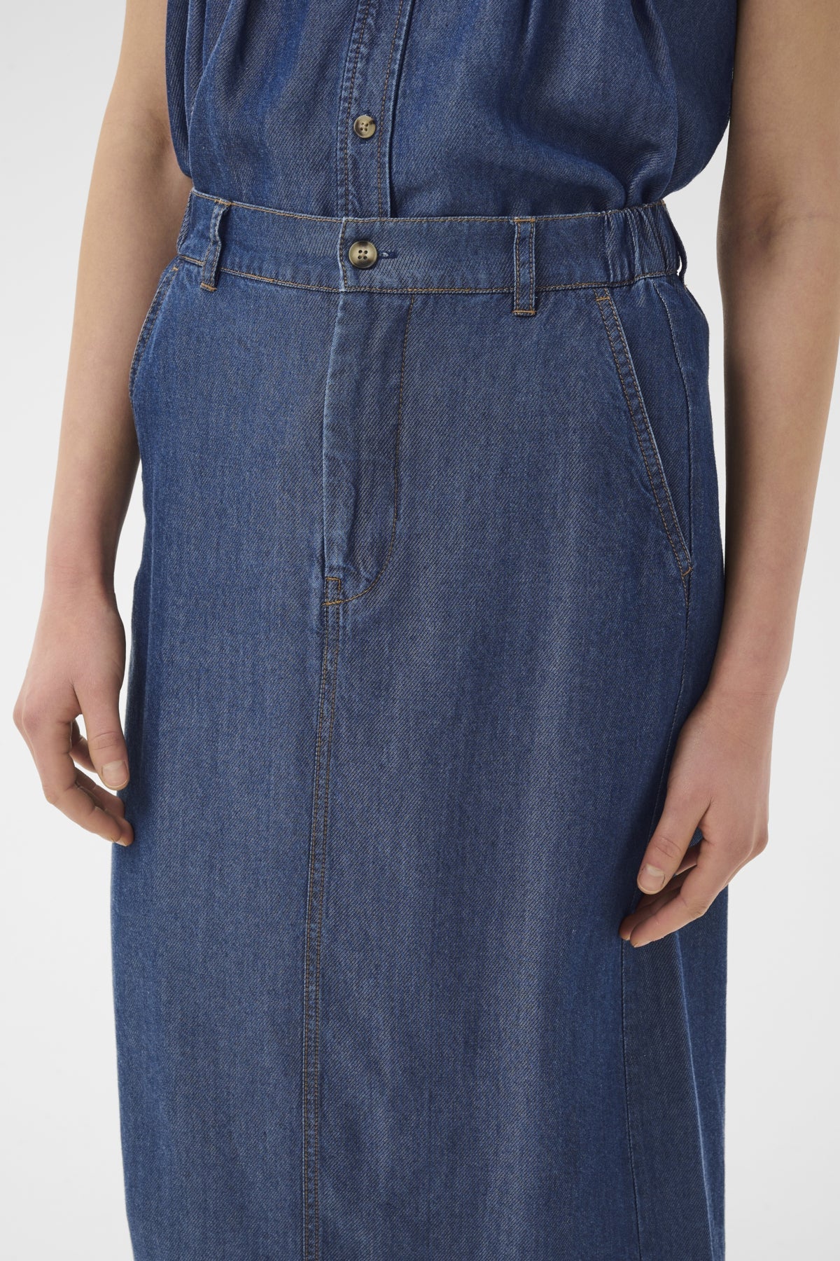 Eloiseiw Skirt Dark Blue Denim - Image 5