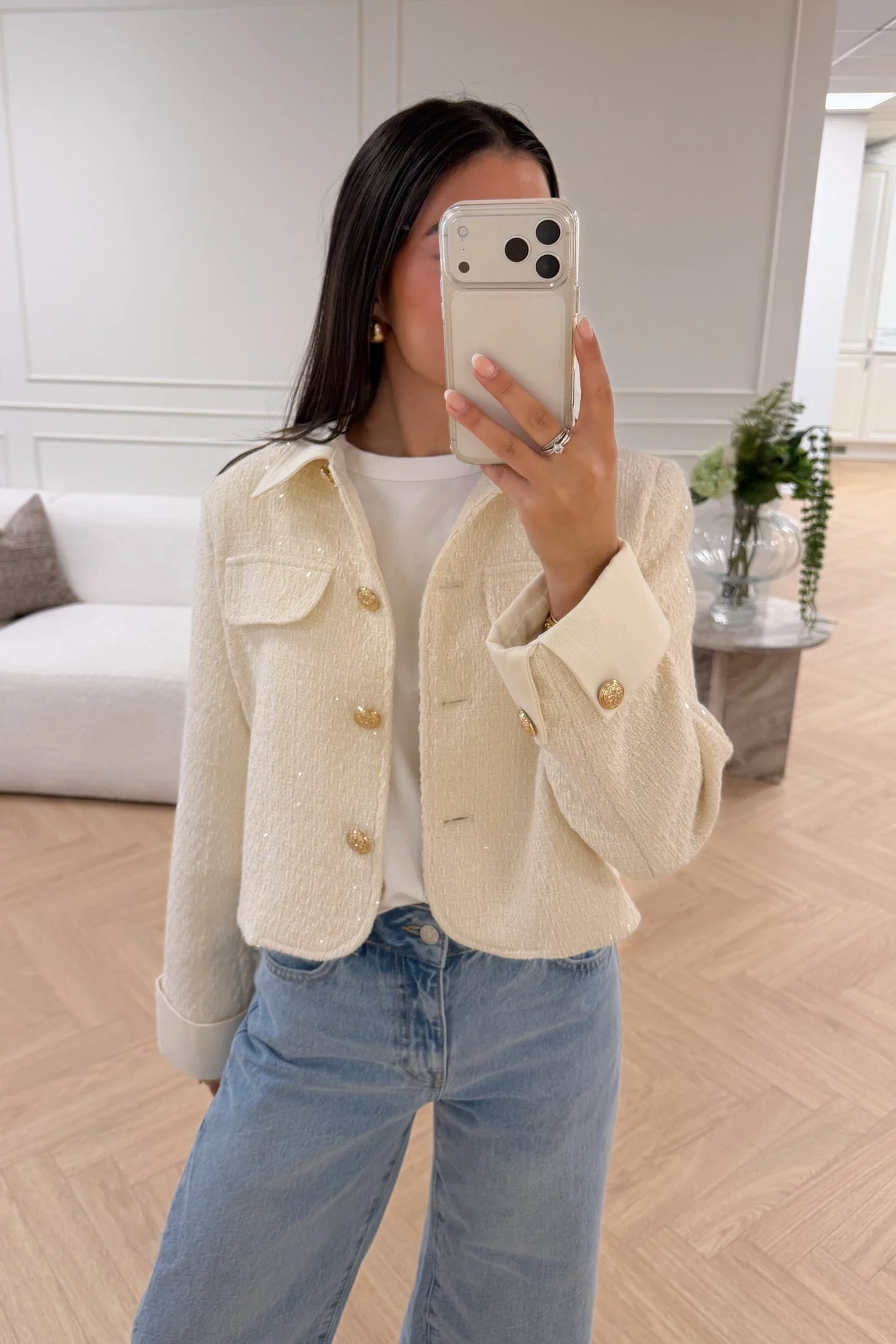 Choklate Blazer Collar Ecru - Image 2