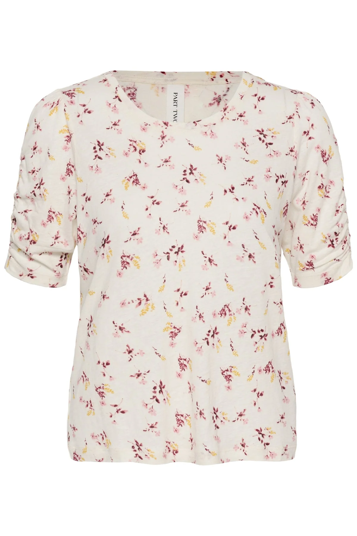 Brizette T-Shirt Peach Blossom Bouquet Print