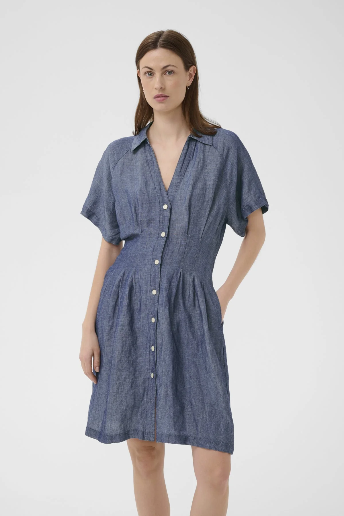 Betine Dress Blue Chambray - Image 5