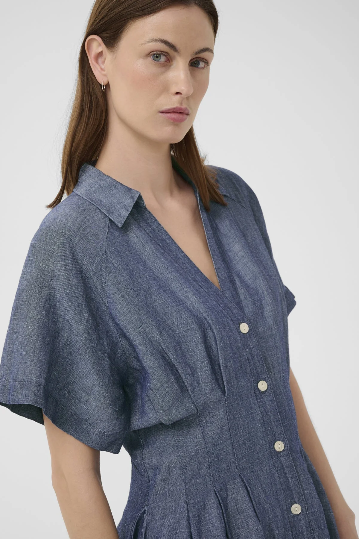 Betine Dress Blue Chambray - Image 6