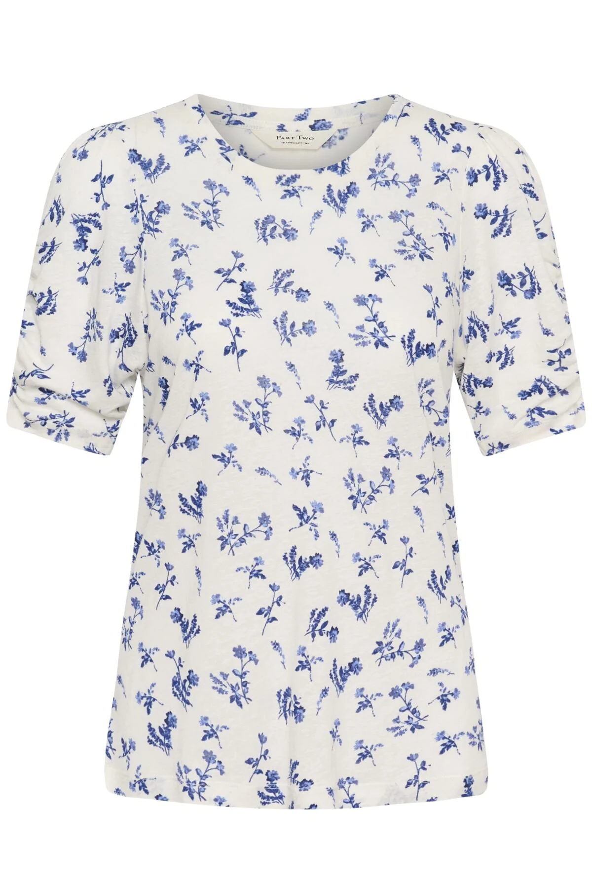 Brizette T-Shirt Blue Bouquet Print