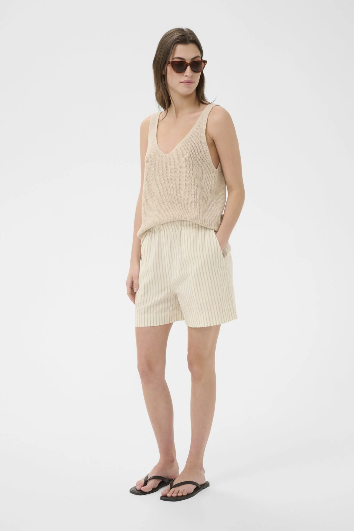 Rigge Shorts Neutral Stripe - Image 3