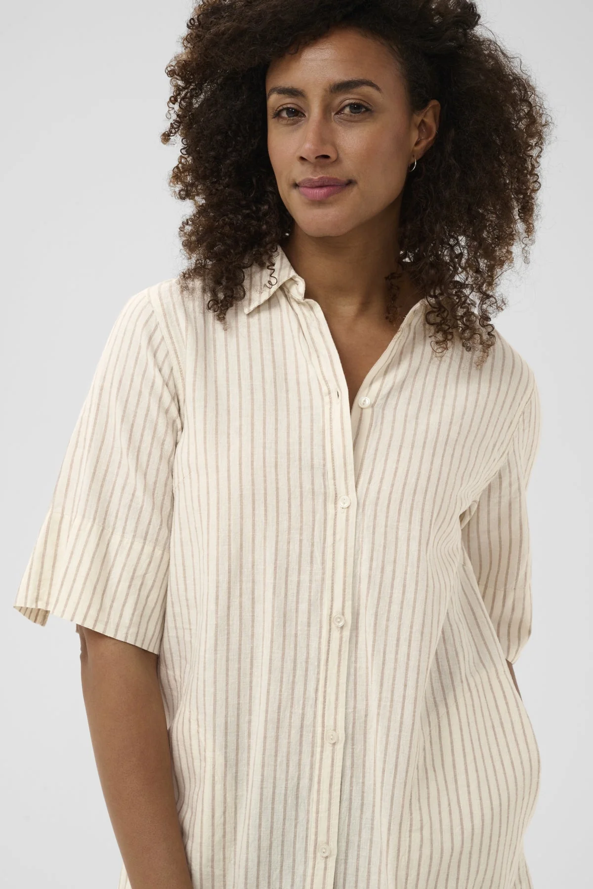 Berrit Dress Neutral Stripe - Image 4