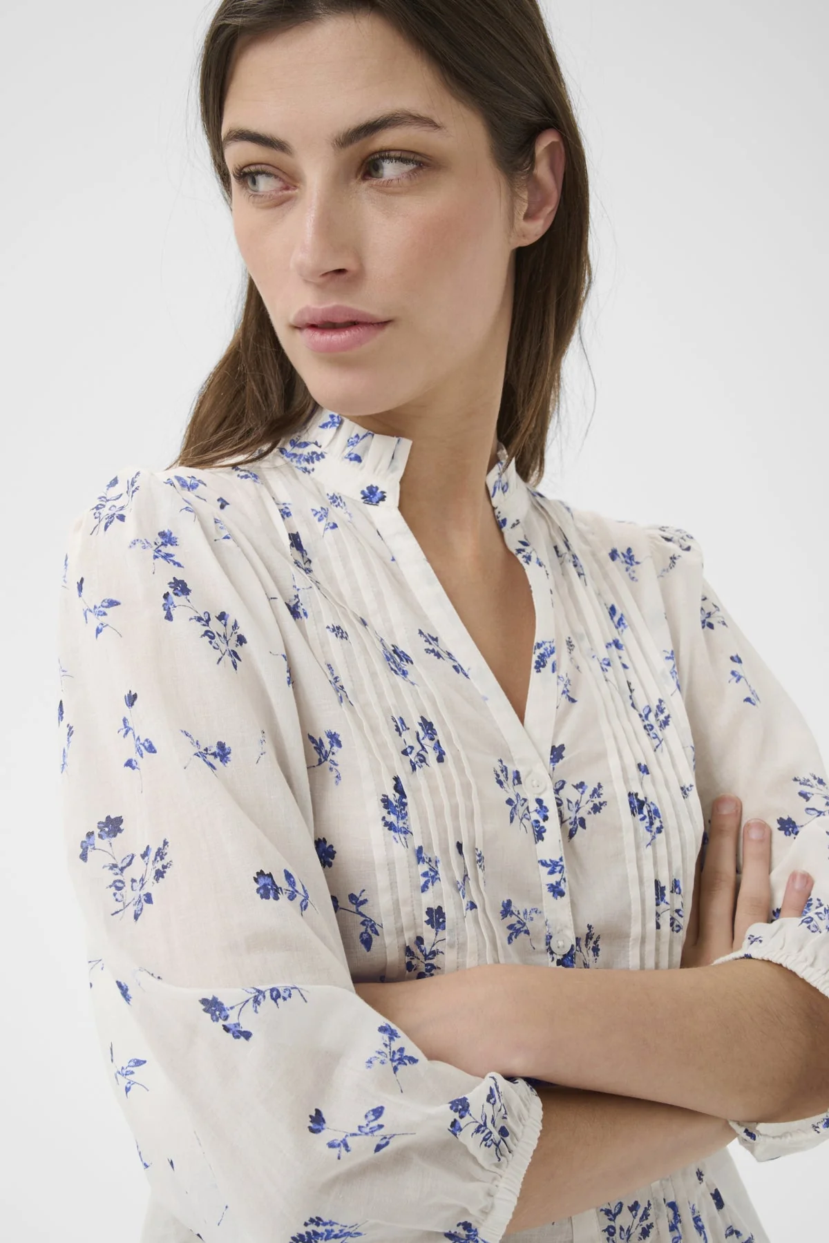 Brith Blouse Blue Bouquet Print - Image 4