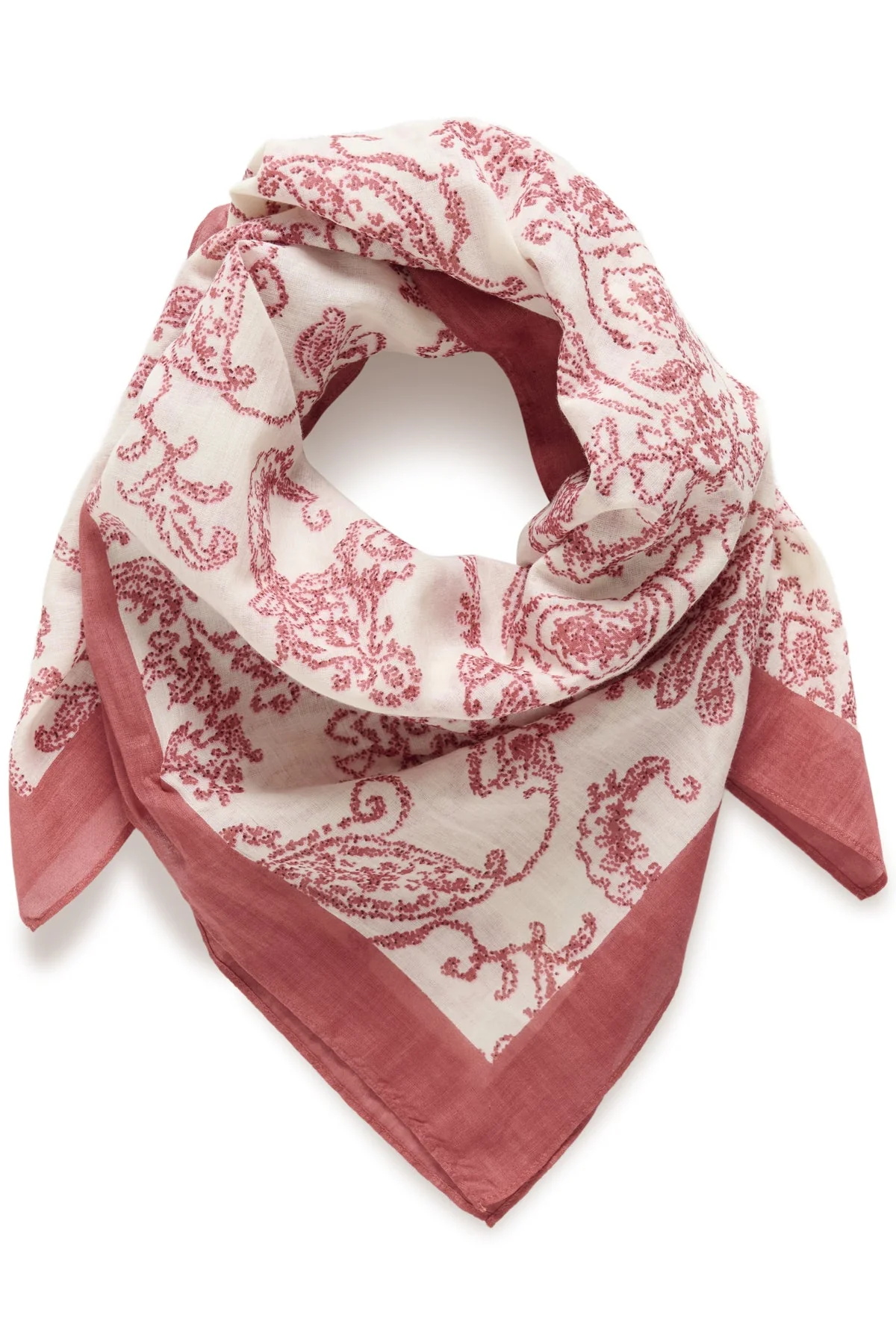 Phi Scarf Peach Blossom Dot Paisley - Image 2