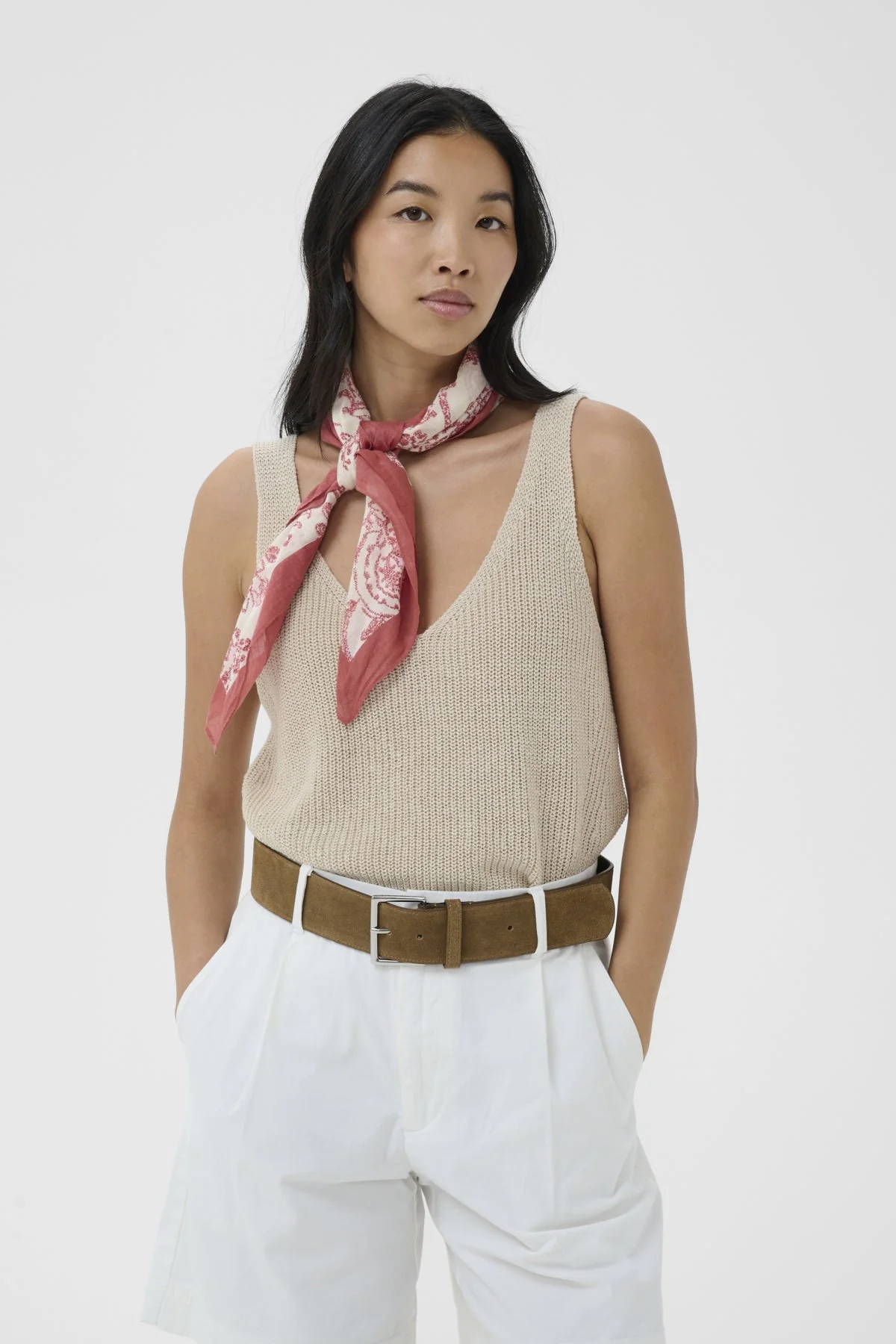 Phi Scarf Peach Blossom Dot Paisley - Image 3